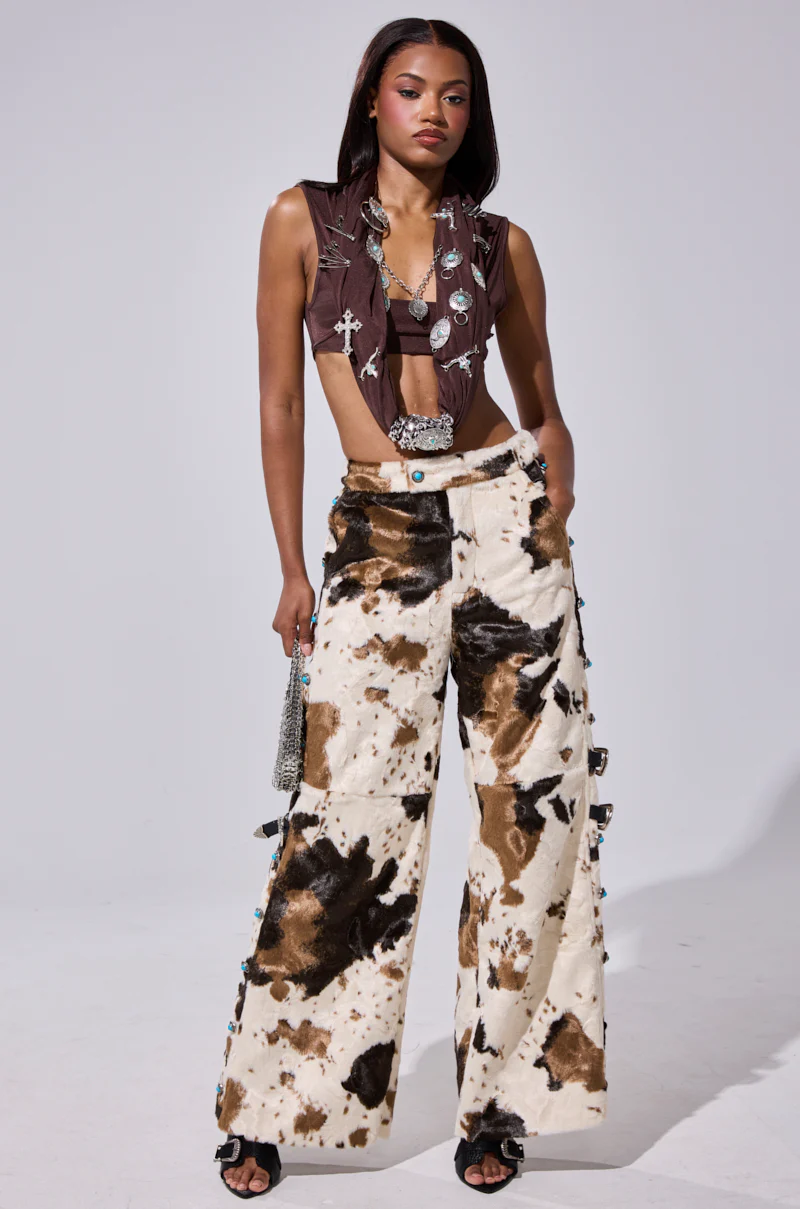 HIGHLAND COW FAUX FUR PANT - Image 6