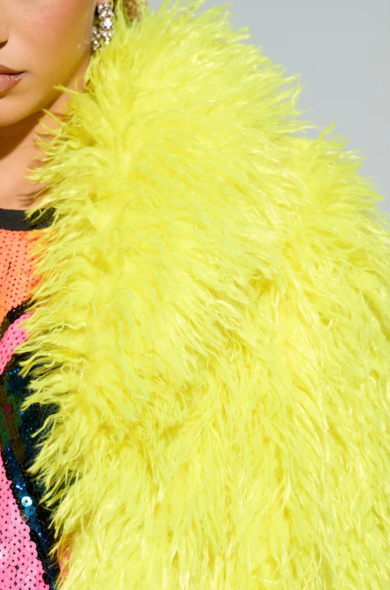 HIGHLIGHT OF YOUR NIGHT FAUX FUR JACKET - Image 8