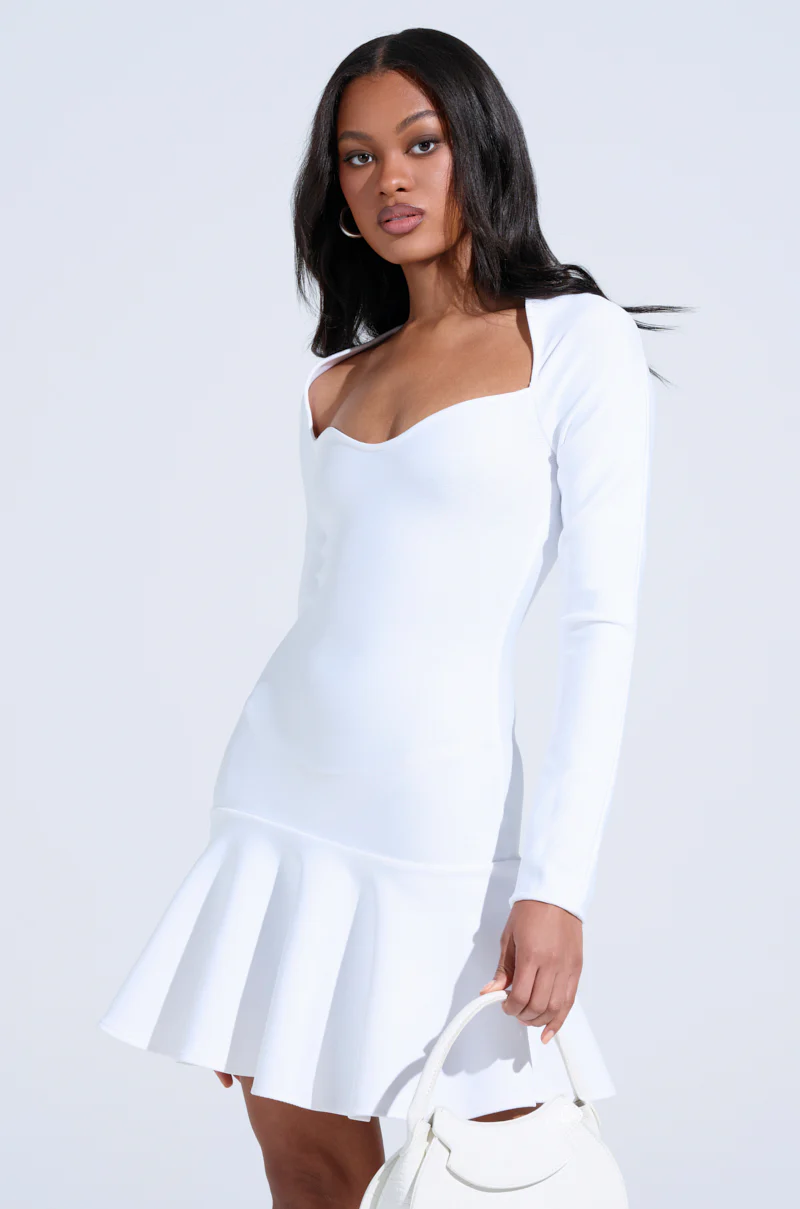 HIGHLY FAVORED BANDAGE MINI DRESS IN WHITE - Image 2
