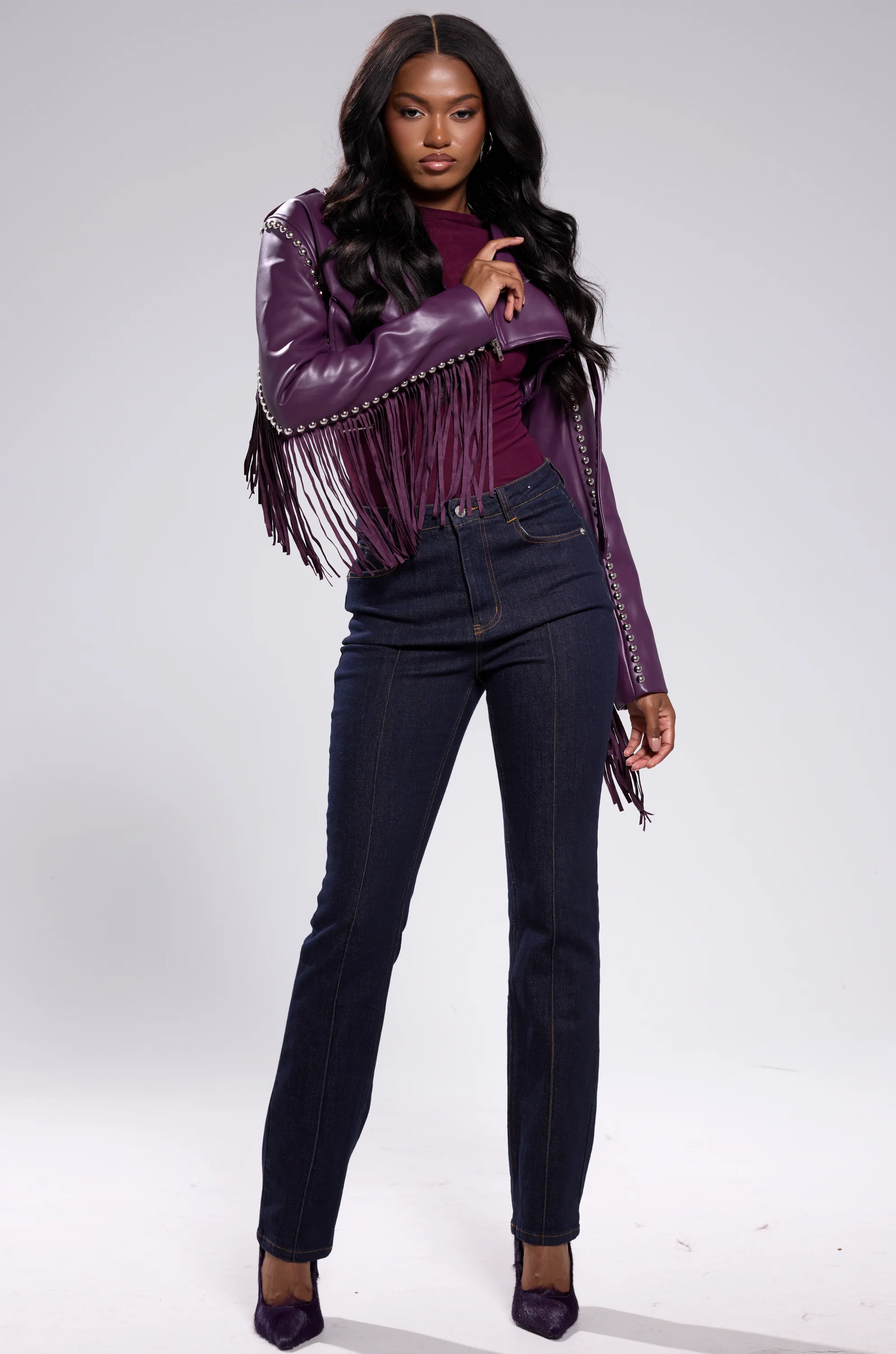 HOLD EM CROPPED FRINGE MOTO - Image 9