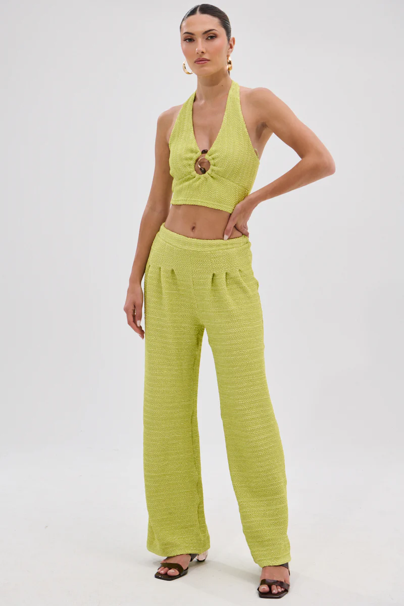 HOLLYWOOD SLINKY TEXTURED BRALETTE IN GREEN - Image 6