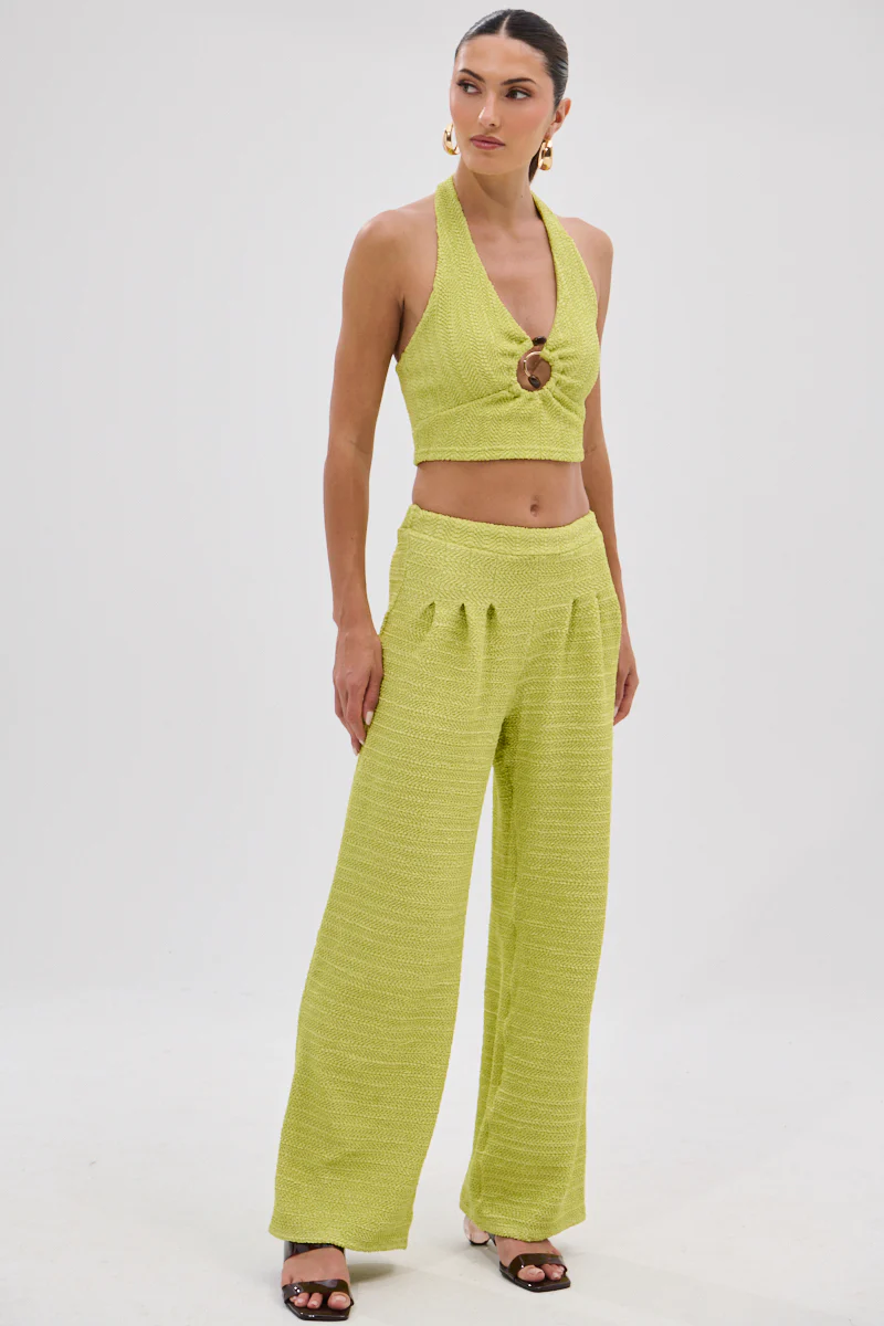 HOLLYWOOD SLINKY TEXTURED BRALETTE IN GREEN - Image 8