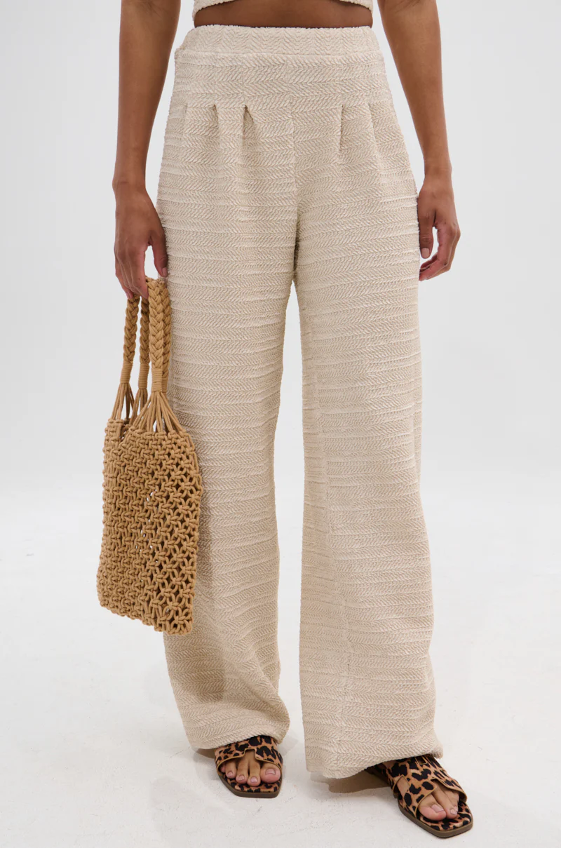 HOLLYWOOD SLINKY TEXTURED PALAZZO PANT - Image 3