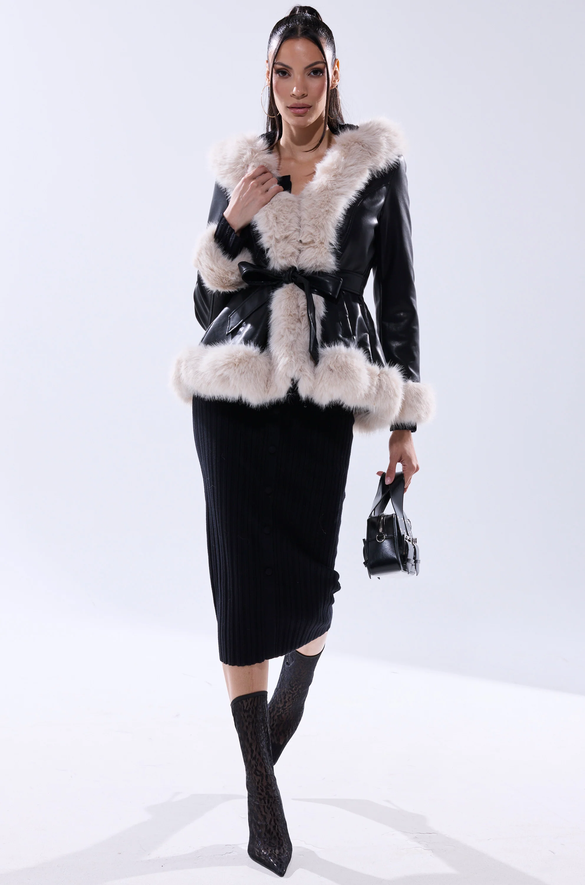 HOODED KENZY FUR TRIM MOTO - Image 11