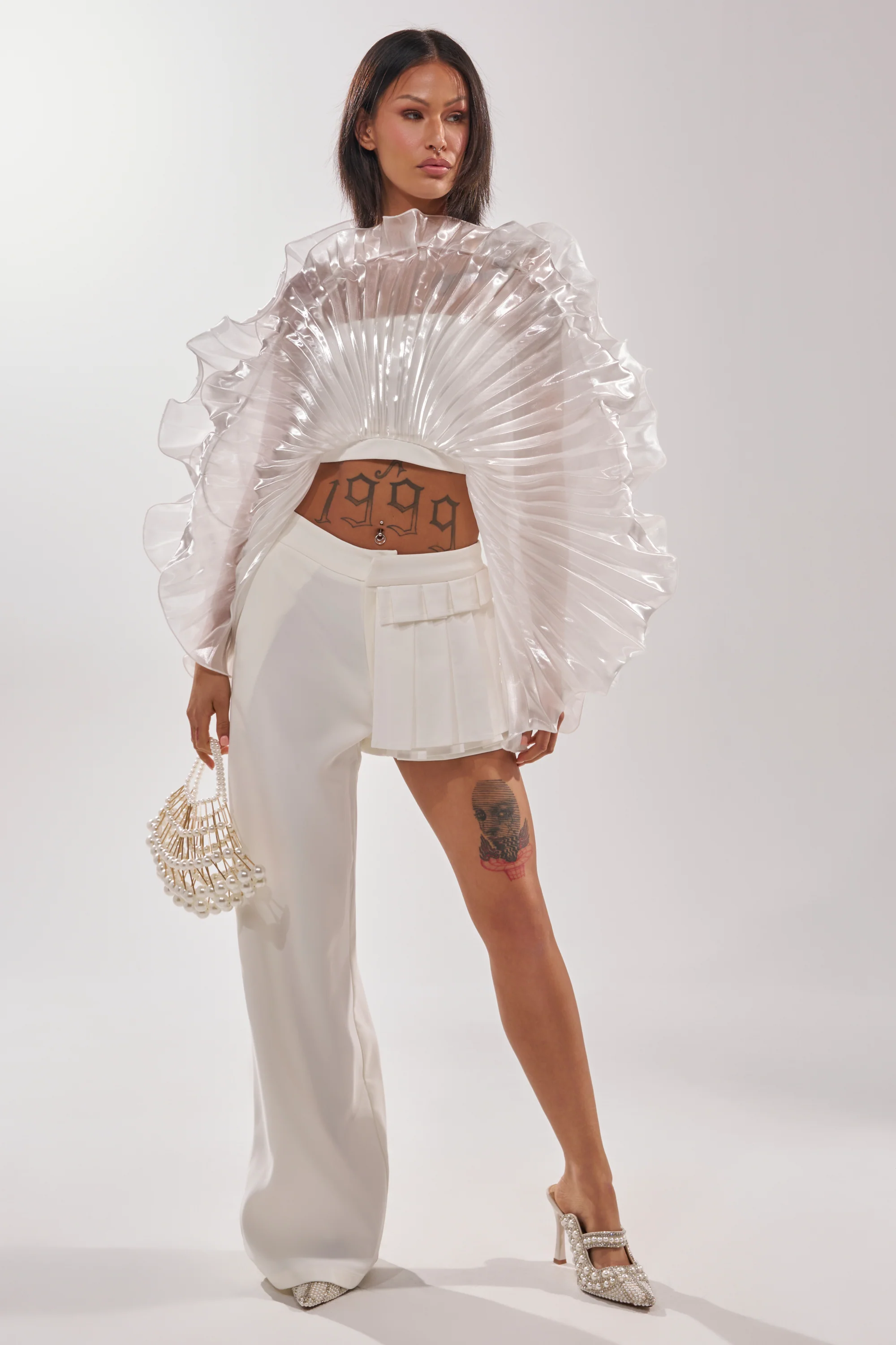 HOT AND COLD HYBRID PANT IN WHITE