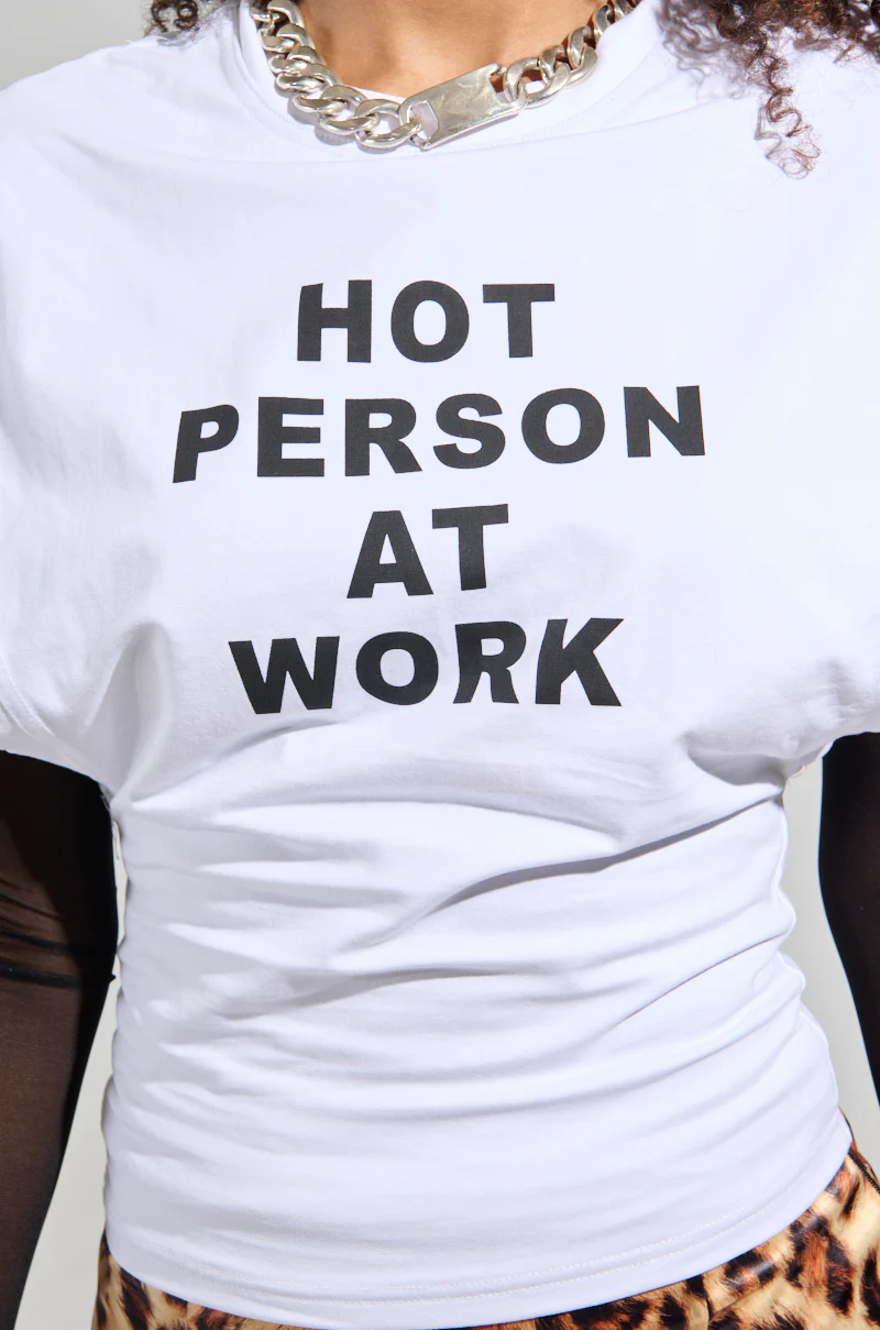 HOT PERSON AT WORK LONG SLEEVE GRAPHIC SHIRT - Image 5