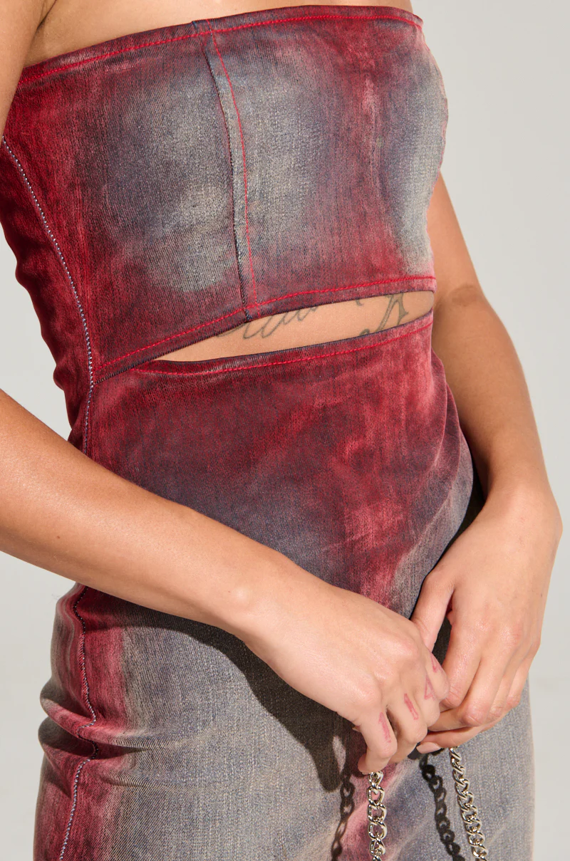 HOT STUFF DENIM MIDI DRESS - Image 6