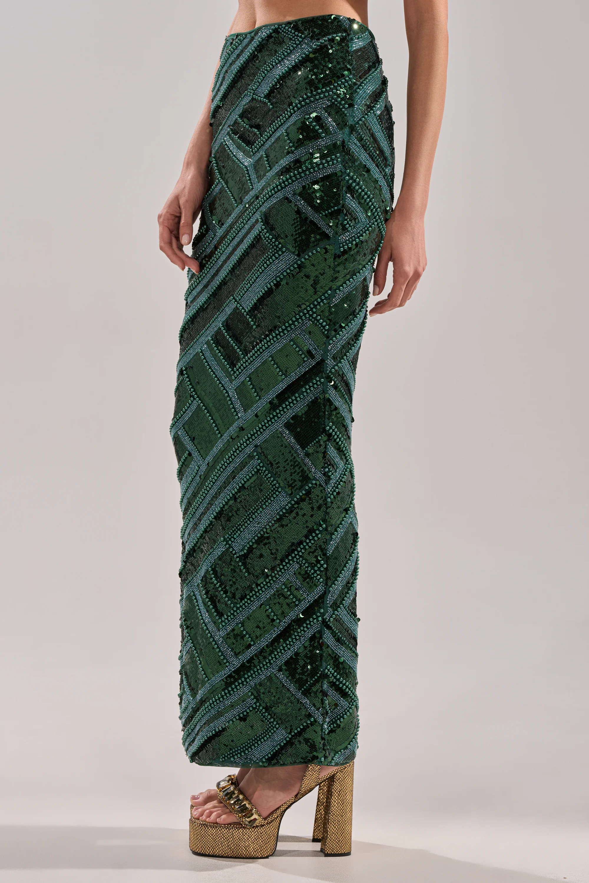 HOTTEST IN THE CLUB SEQUIN MAXI SKIRT - Image 6