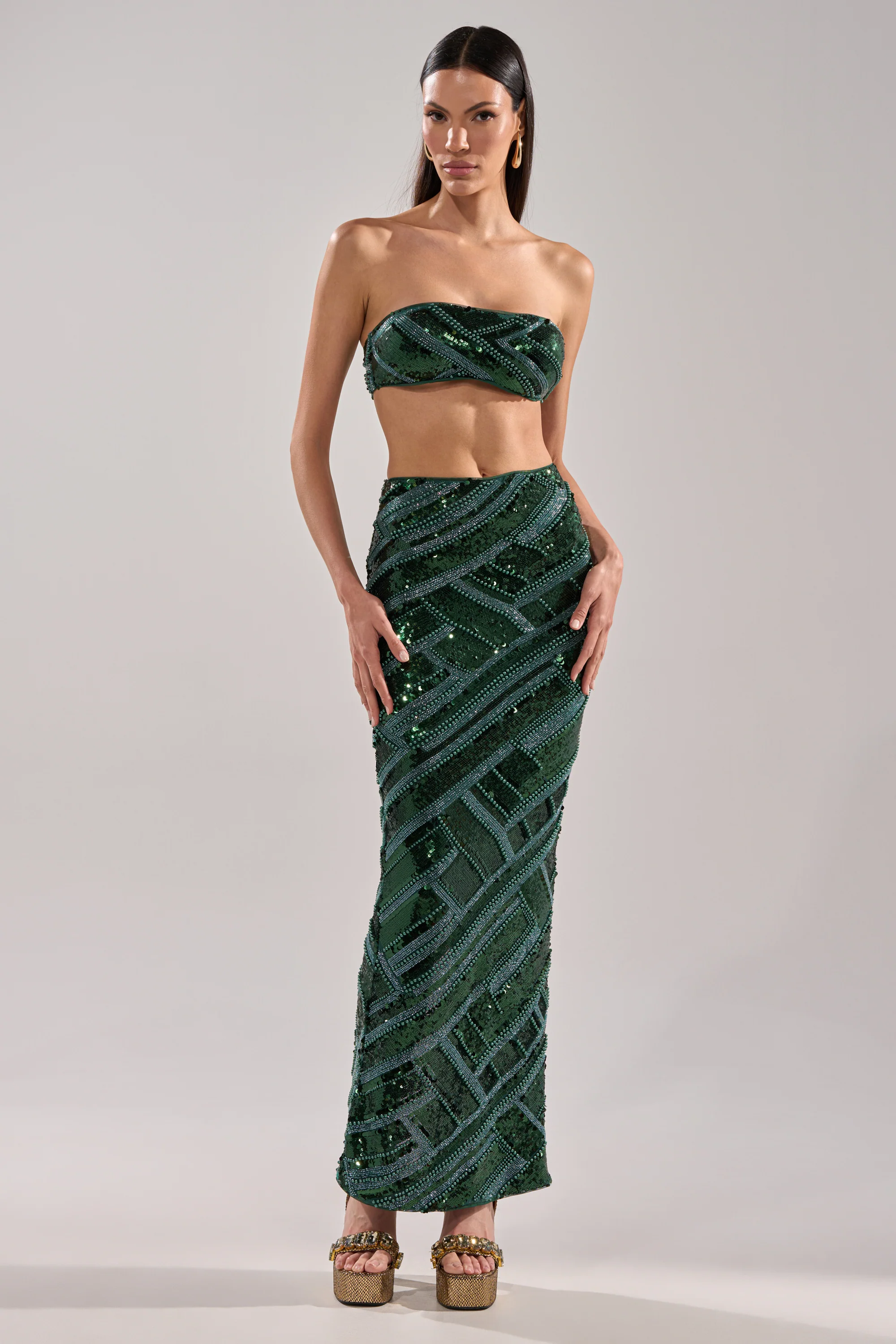 HOTTEST IN THE CLUB SEQUIN MAXI SKIRT - Image 8