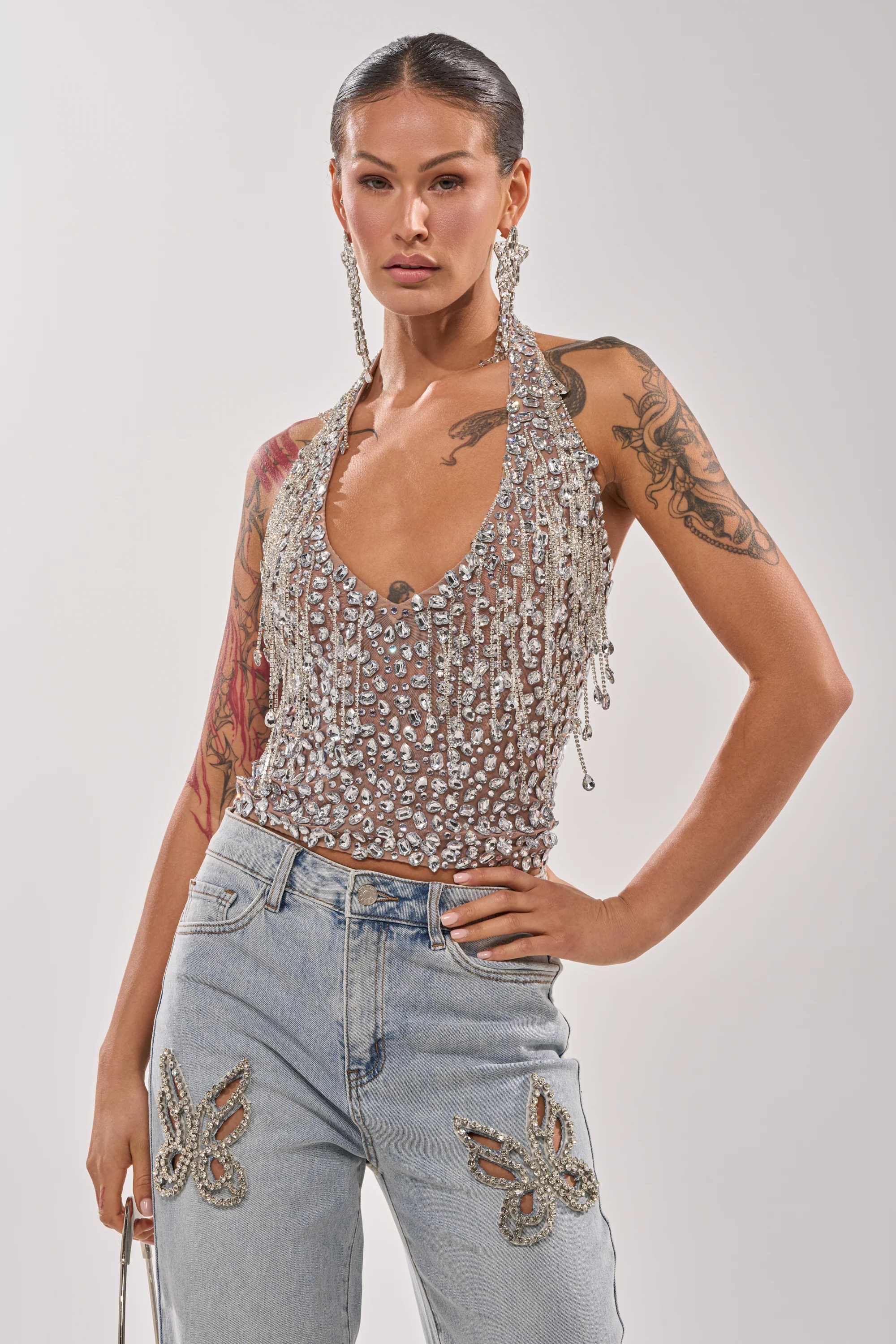 HOTTEST ON THE BLOCK RHINESTONE BLOUSE - Image 3