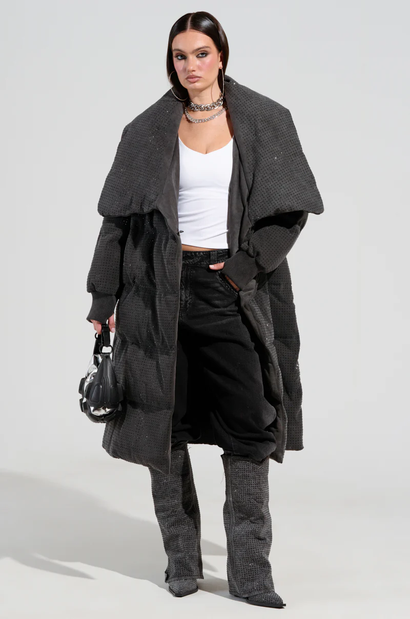 HOUDINI LONG RHINESTONE PUFFER - Image 2