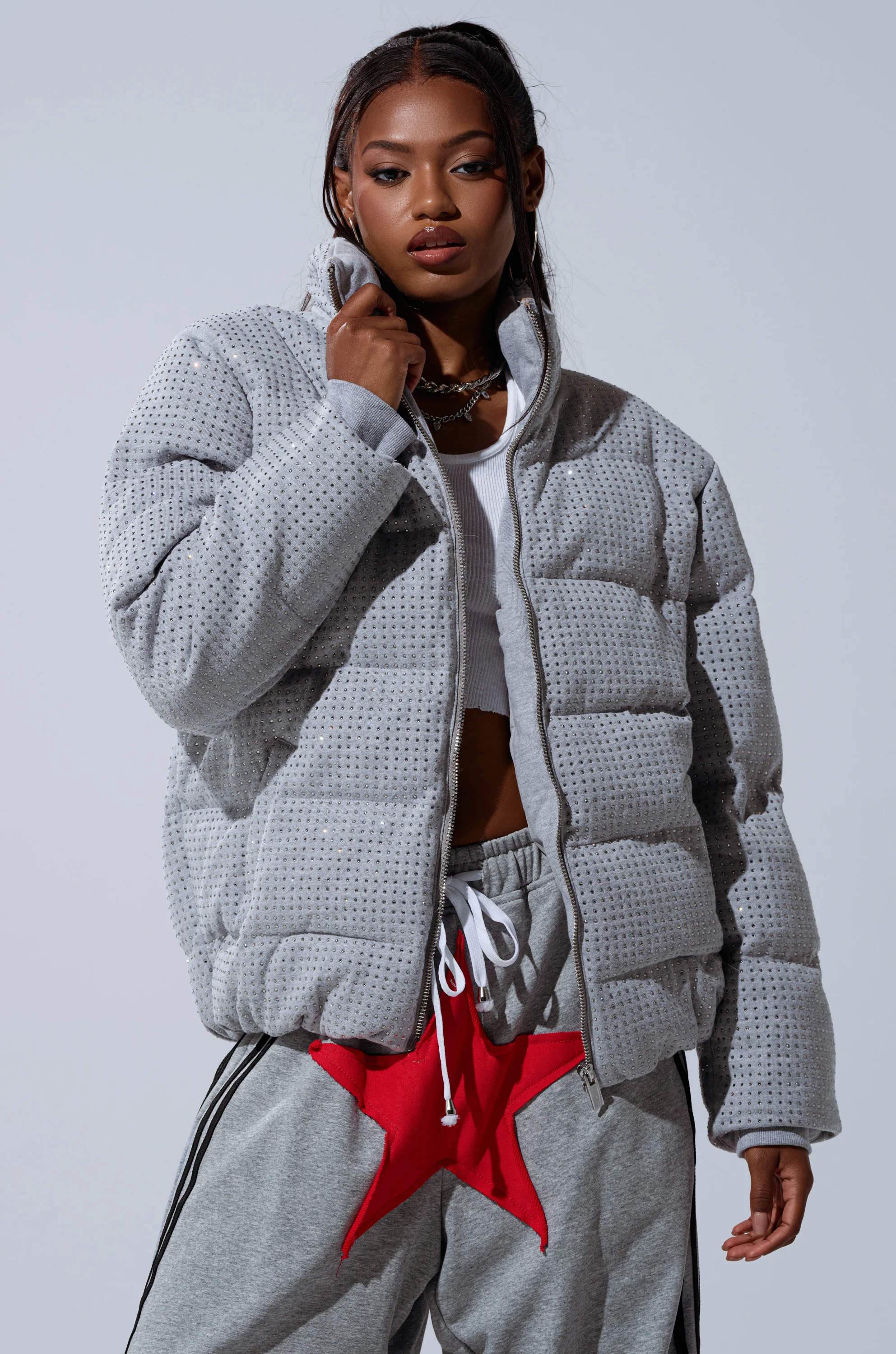 HOUDINI MID RHINESTONE PUFFER
