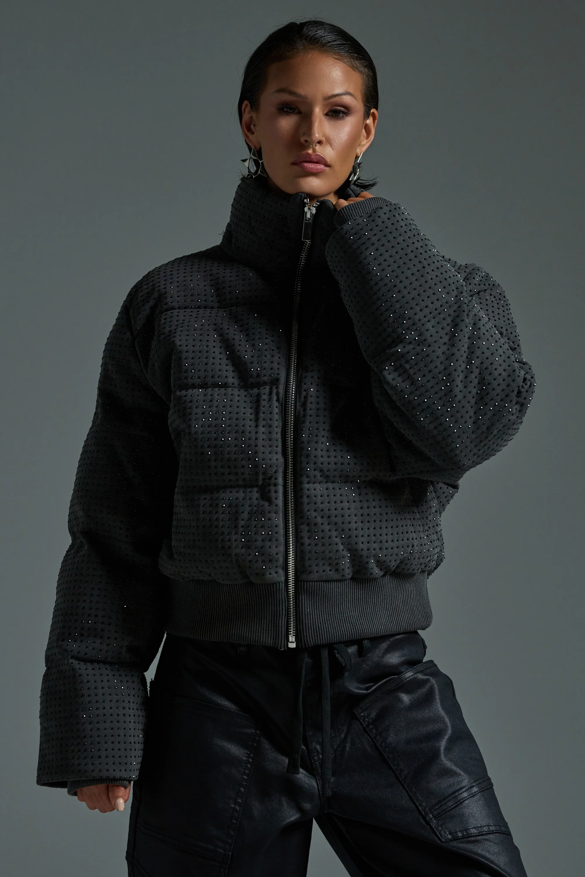 HOUDINI RHINESTONE PUFFER