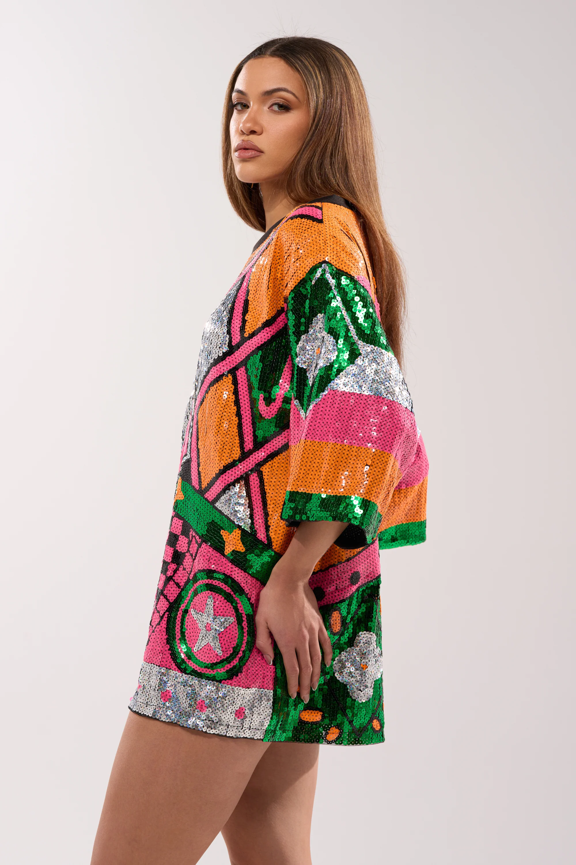 HOUSE OF HEARTS SEQUIN TSHIRT DRESS - Image 5