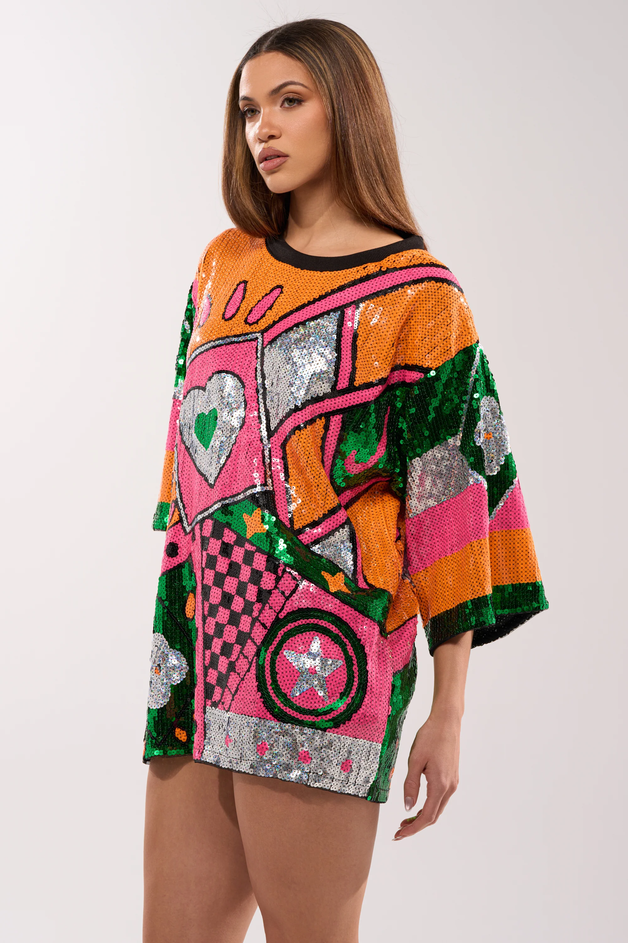 HOUSE OF HEARTS SEQUIN TSHIRT DRESS - Image 6