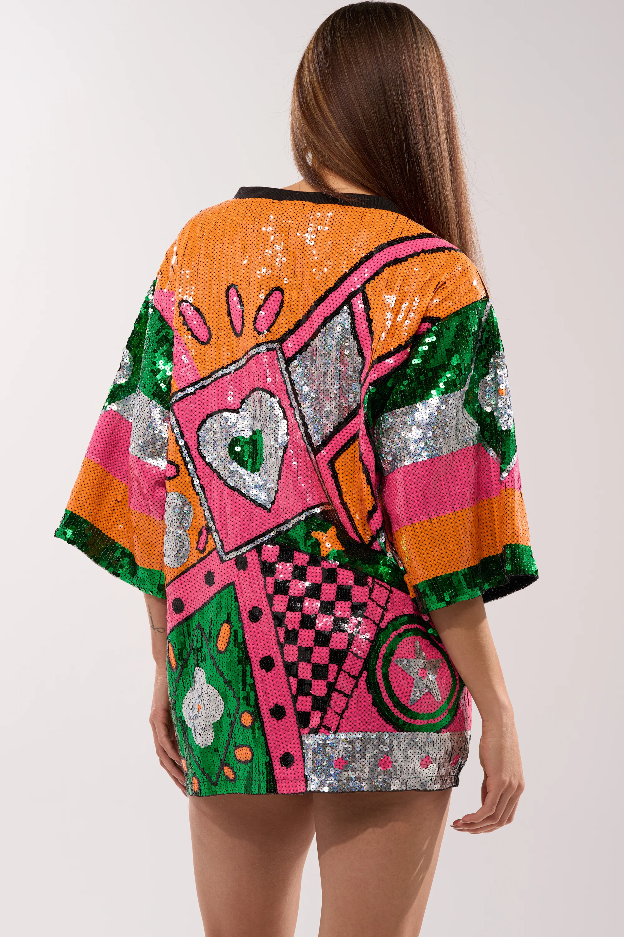HOUSE OF HEARTS SEQUIN TSHIRT DRESS - Image 8