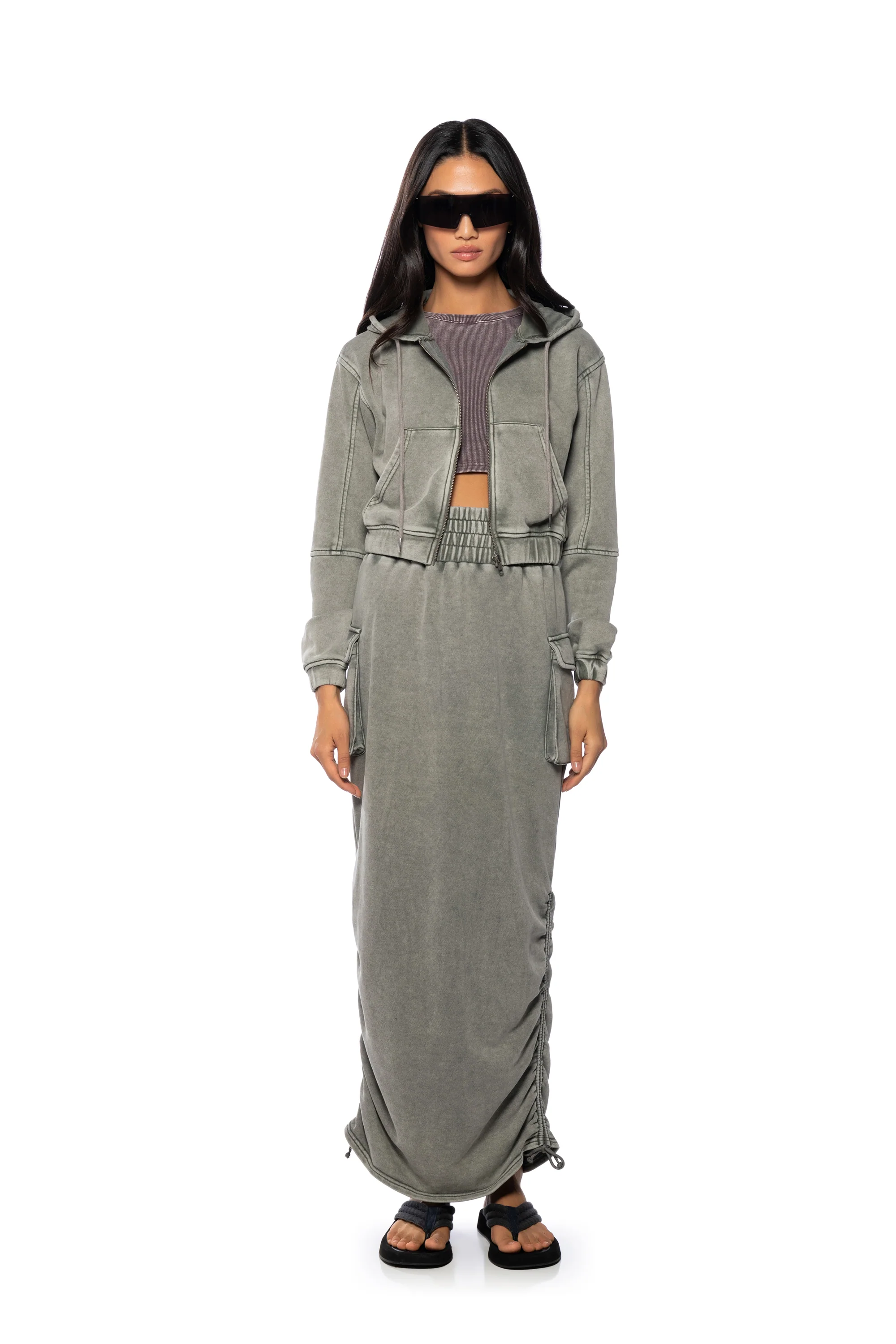 HURRICANE CROPPED ZIP UP HOODIE - Image 8