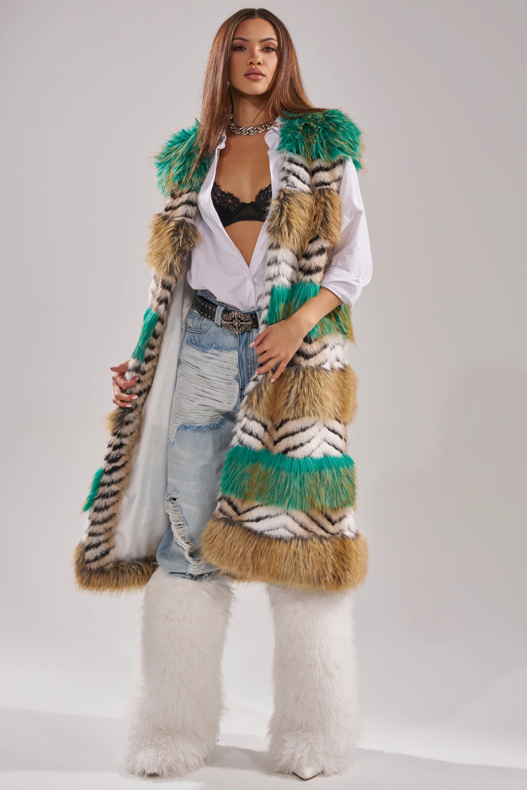 HYDE PARK FAUX FUR VEST - Image 4