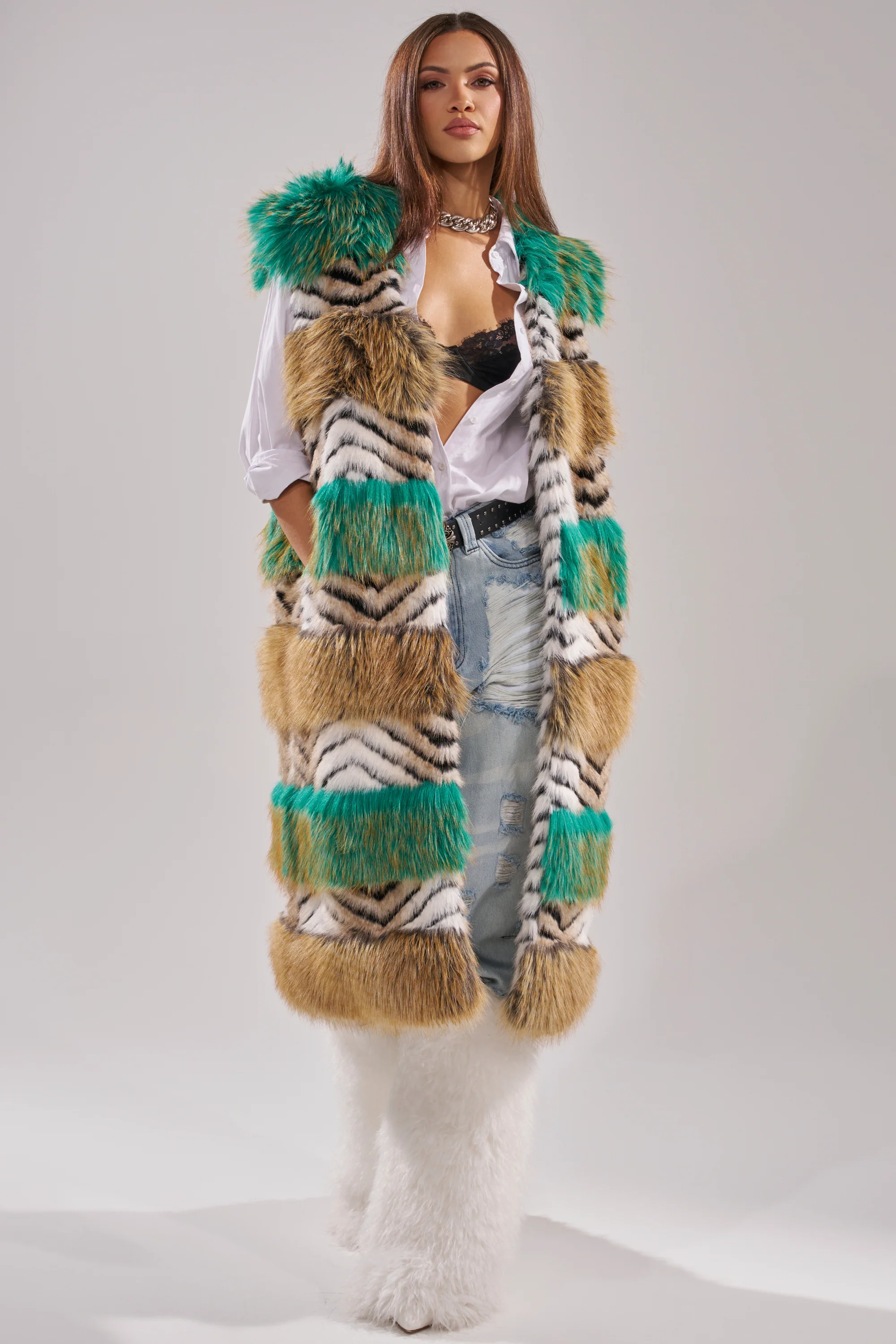 HYDE PARK FAUX FUR VEST - Image 5