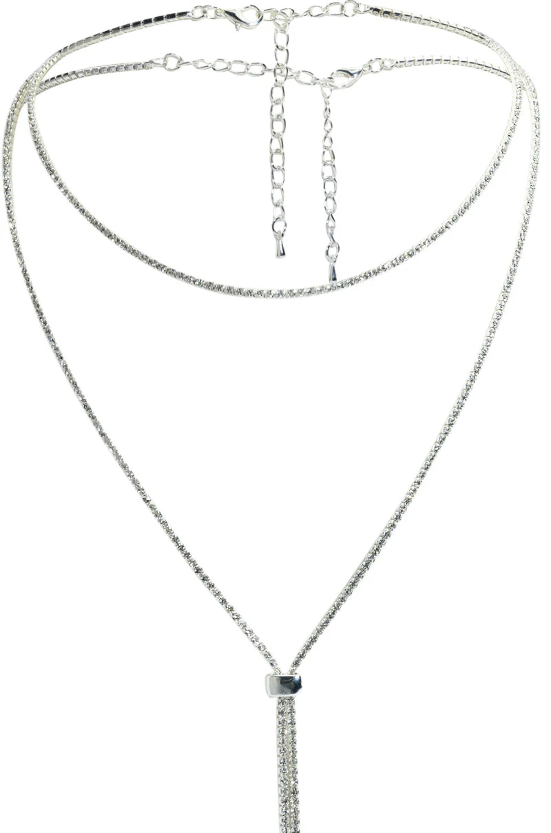 I AM EVERYTHING SLIDE LONG NECKLACE IN SILVER - Image 3