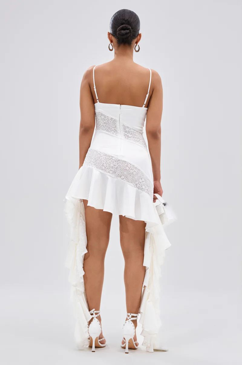 I DO! RUFFLED SATIN MINI DRESS - Image 8