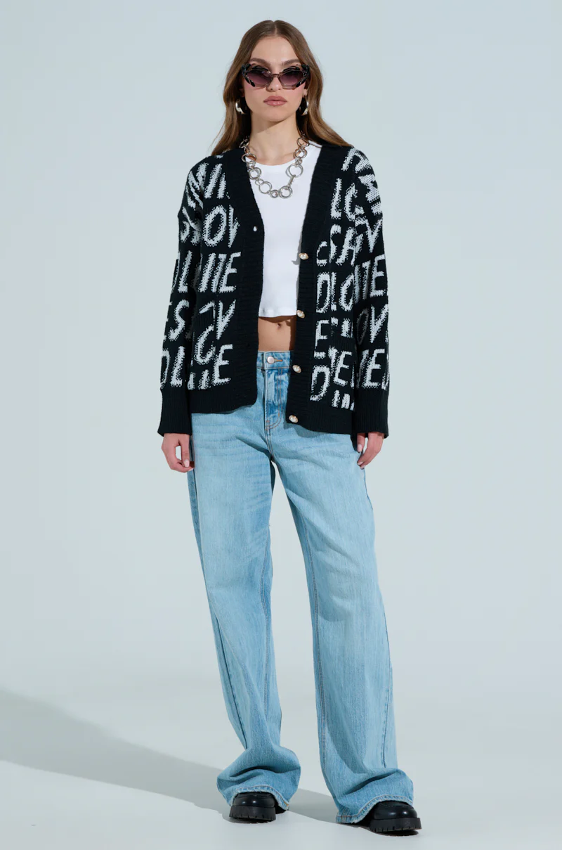 I JUST FEEL LIKE GRAPHIC CARDIGAN - Image 7