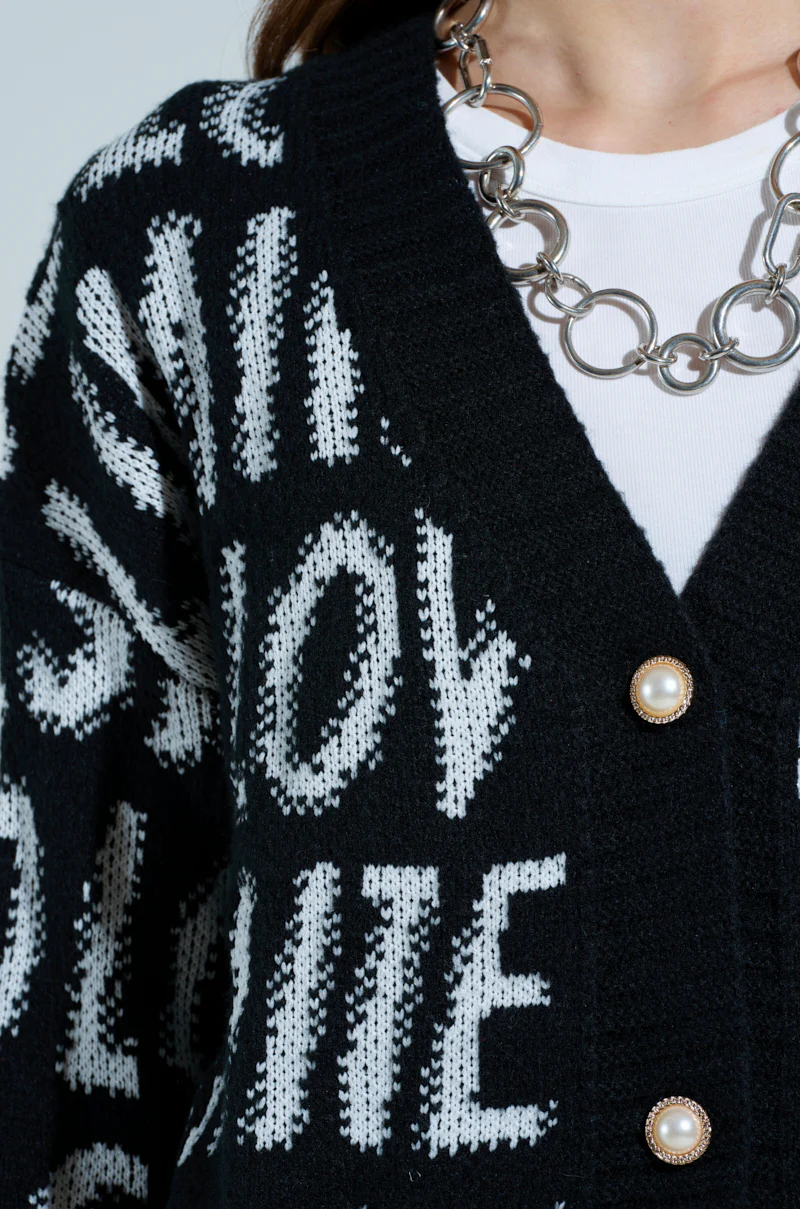 I JUST FEEL LIKE GRAPHIC CARDIGAN - Image 8