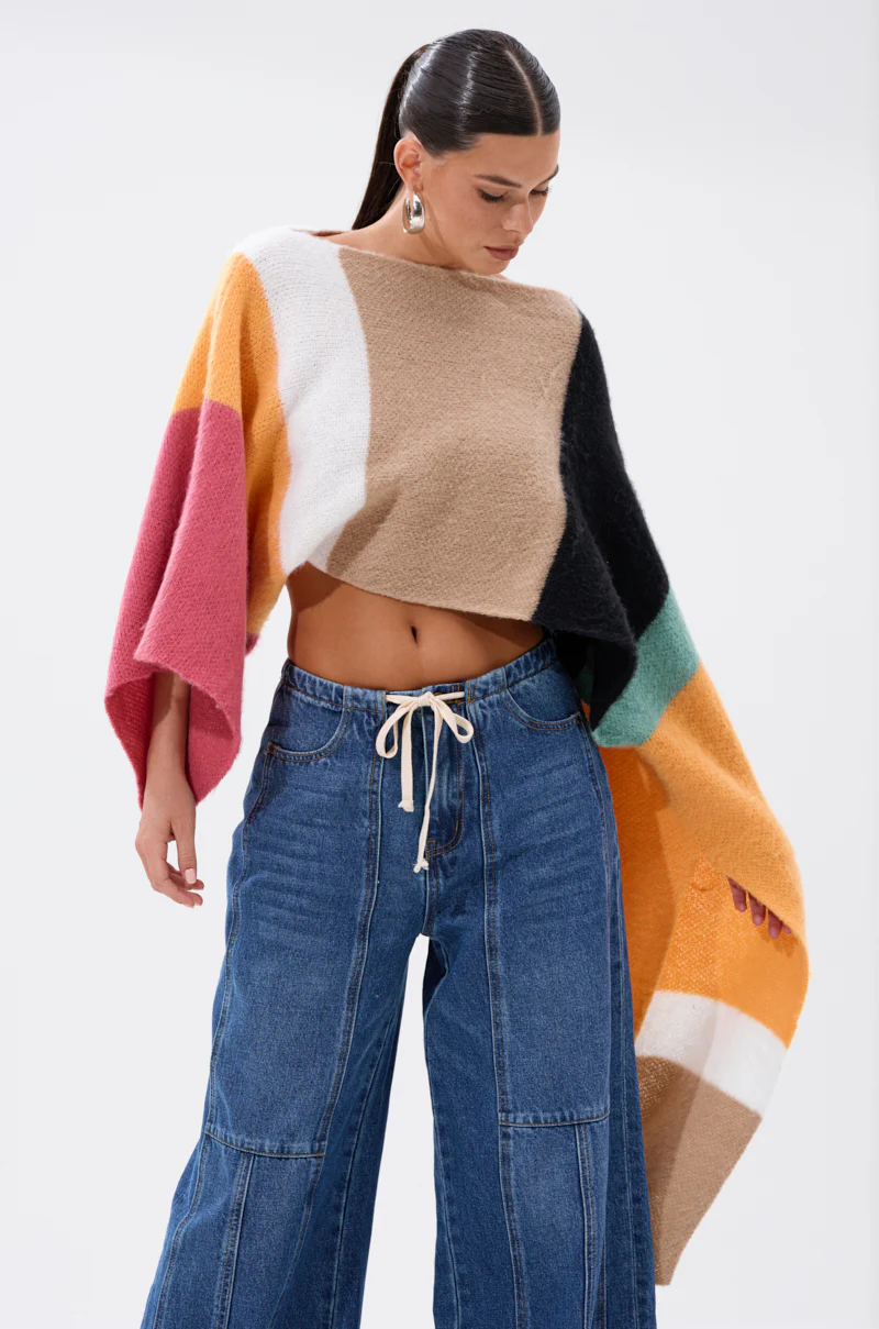 I LIKE IT LIKE THAT CROP ABSTRACT SWEATER - Image 3