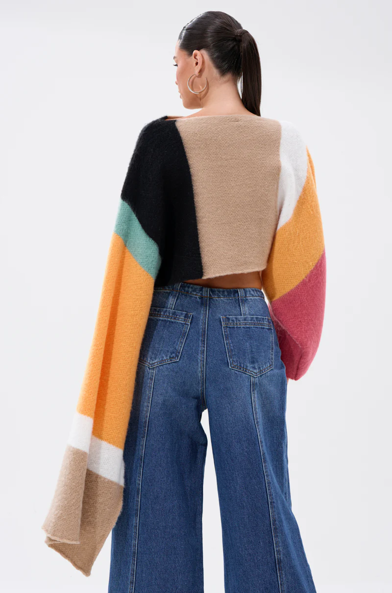 I LIKE IT LIKE THAT CROP ABSTRACT SWEATER - Image 6