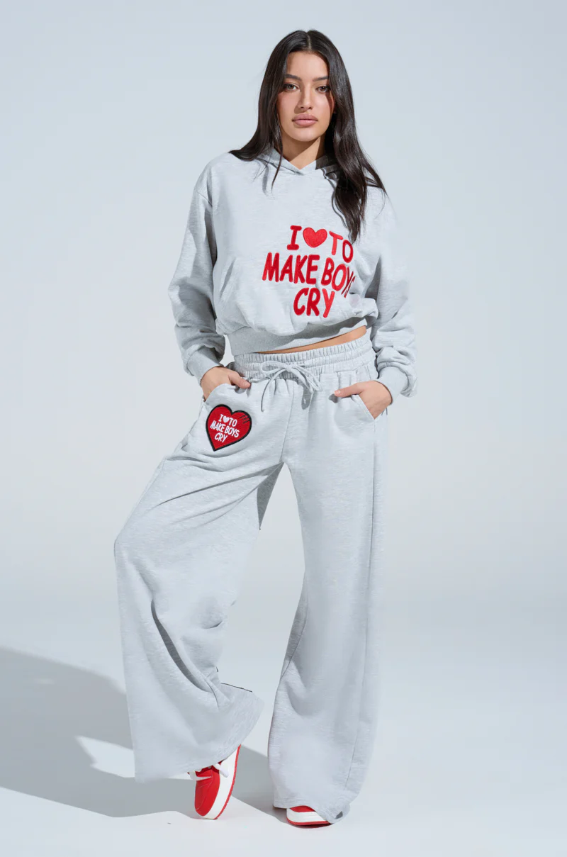 I LOVE TO MAKE BOYS CRY WIDE LEG SWEATPANT - Image 3