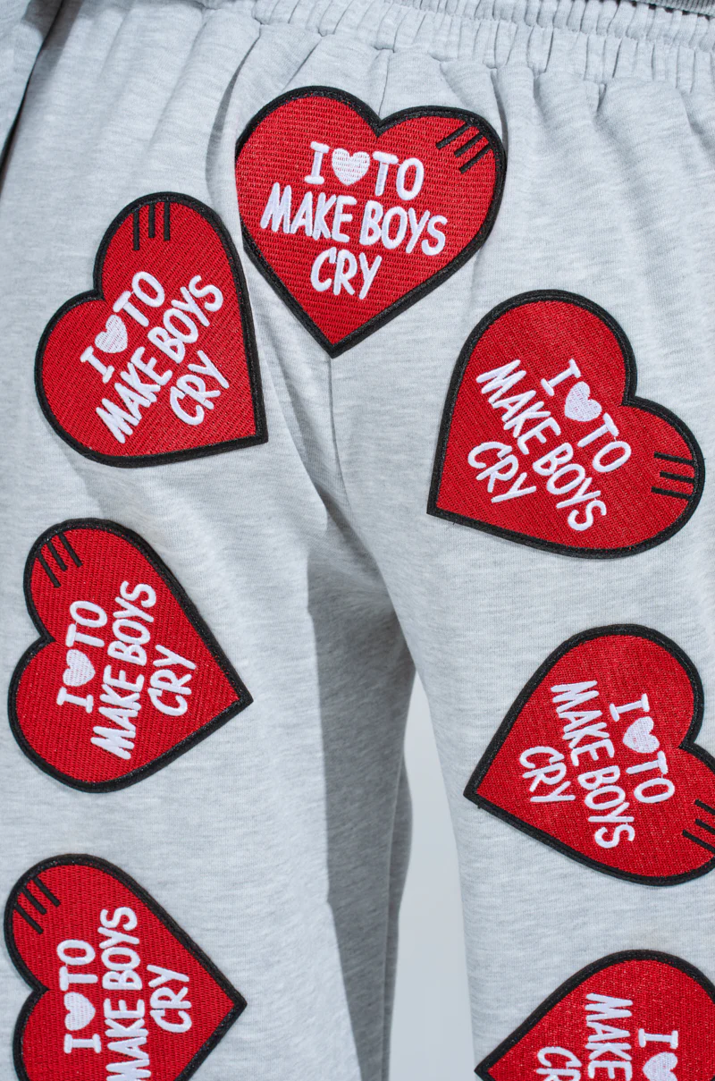 I LOVE TO MAKE BOYS CRY WIDE LEG SWEATPANT - Image 6