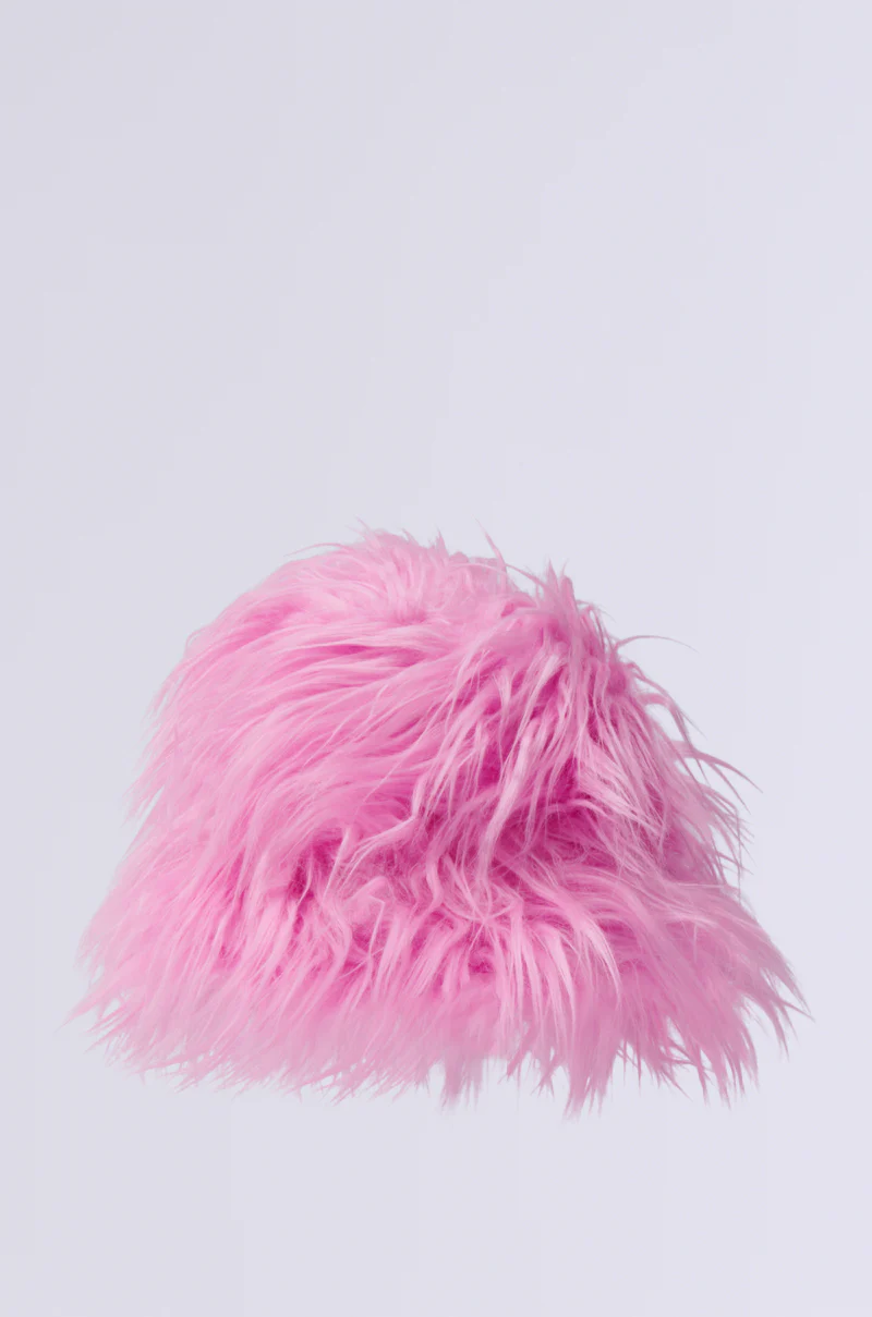 I LOVE YOU FAUX FUR BUCKET HAT - Image 4