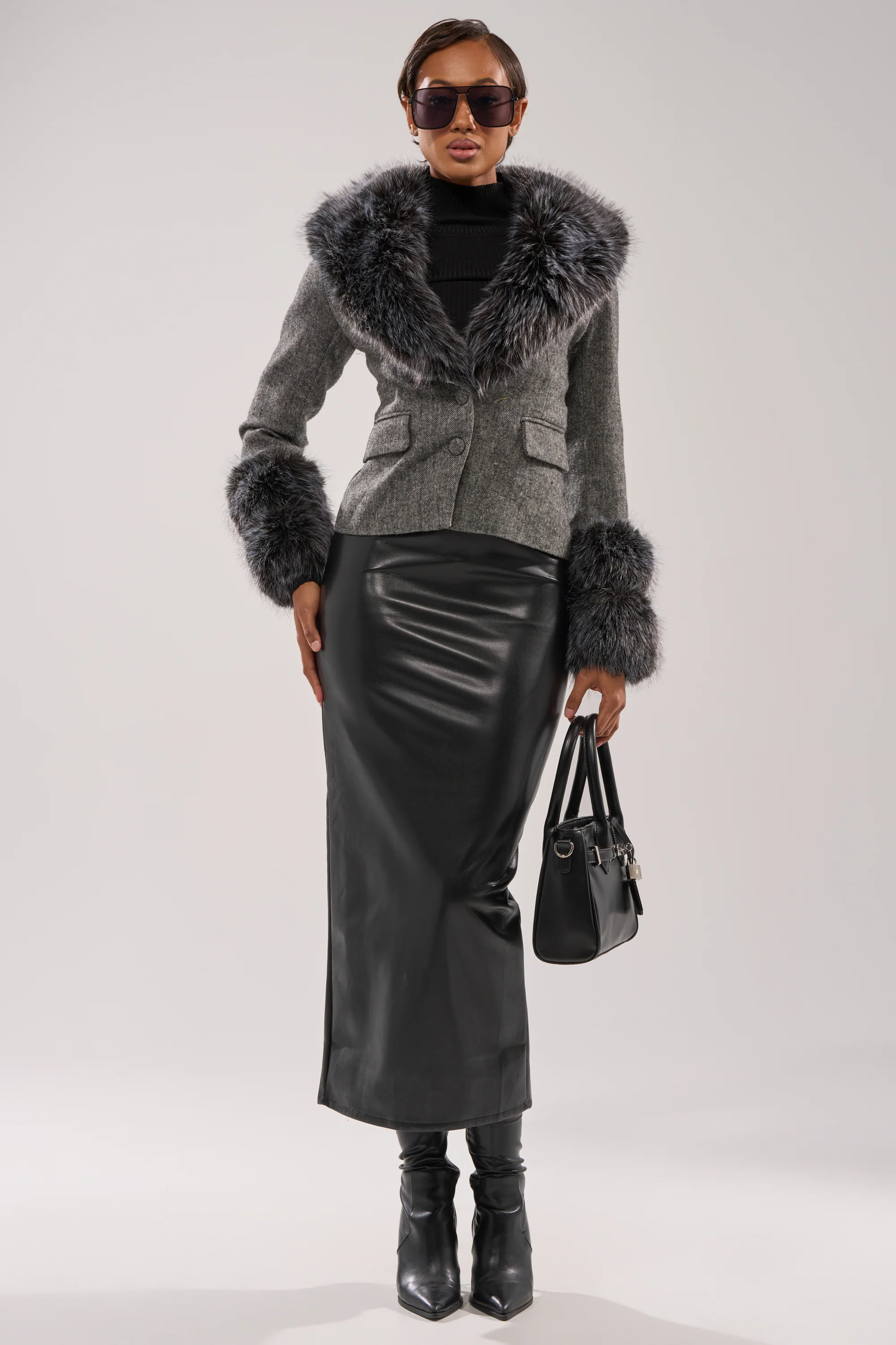 I SEE LONDON FUR TRIM BLAZER - Image 7