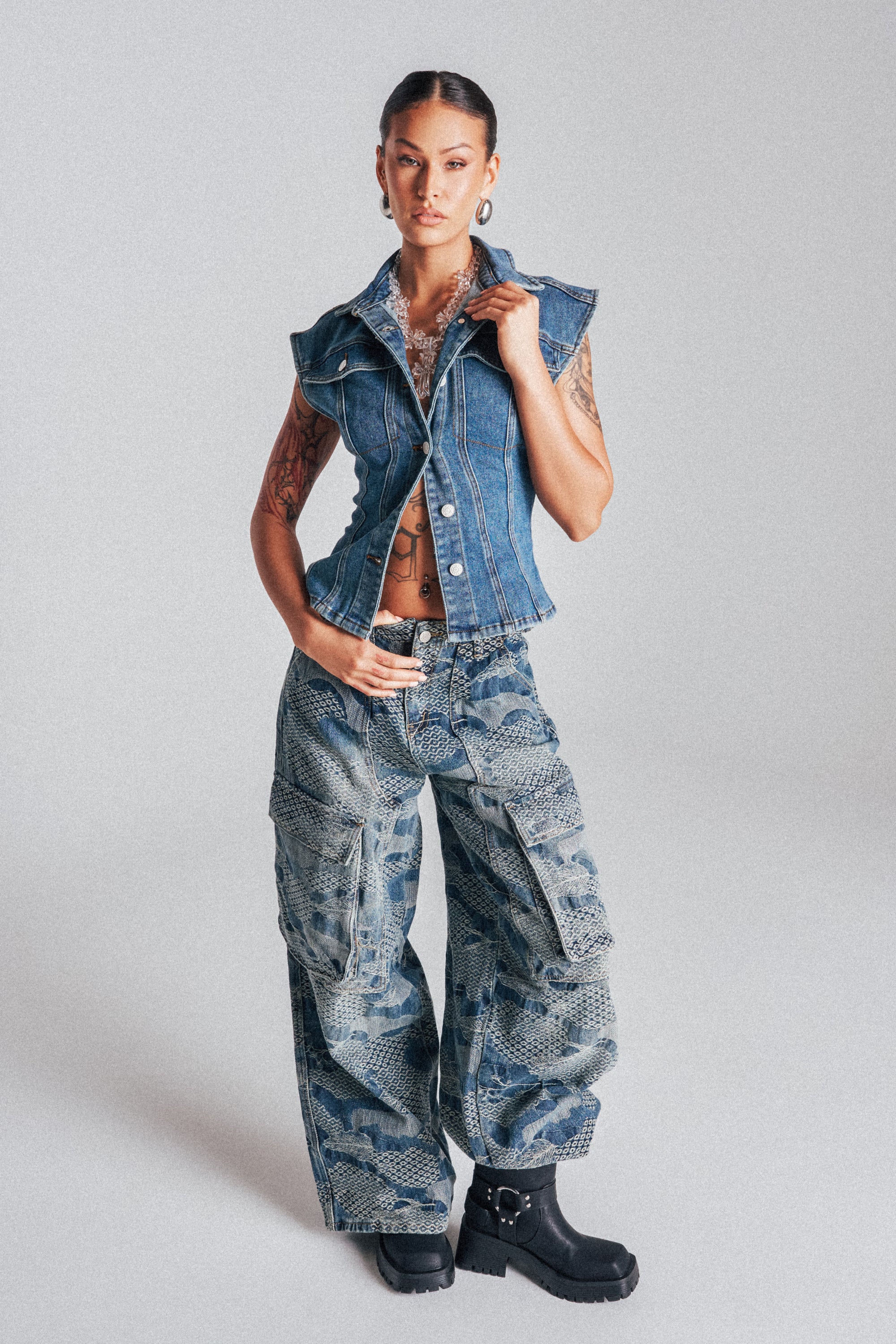 I THINK YOU WANNA KNOW DENIM CARGO PANT - Image 3