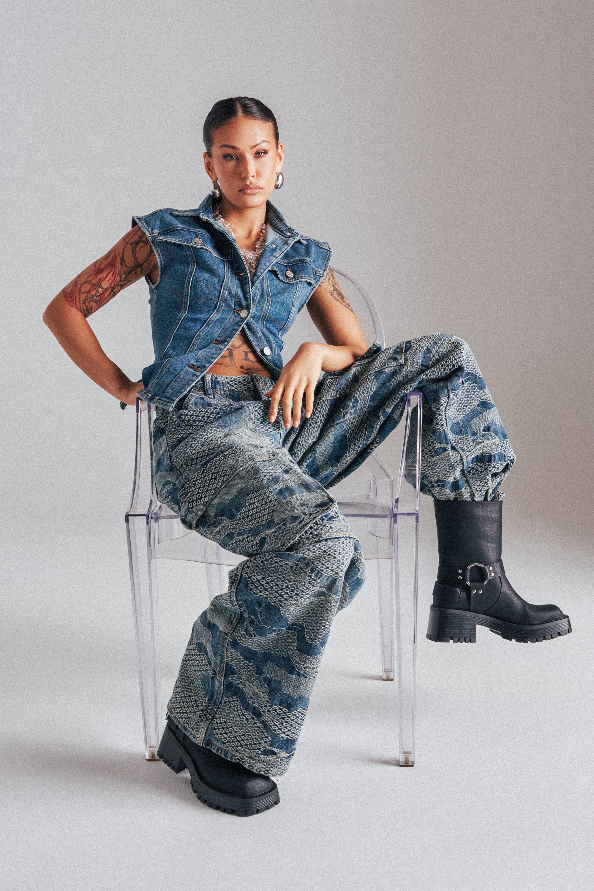 I THINK YOU WANNA KNOW DENIM CARGO PANT - Image 4