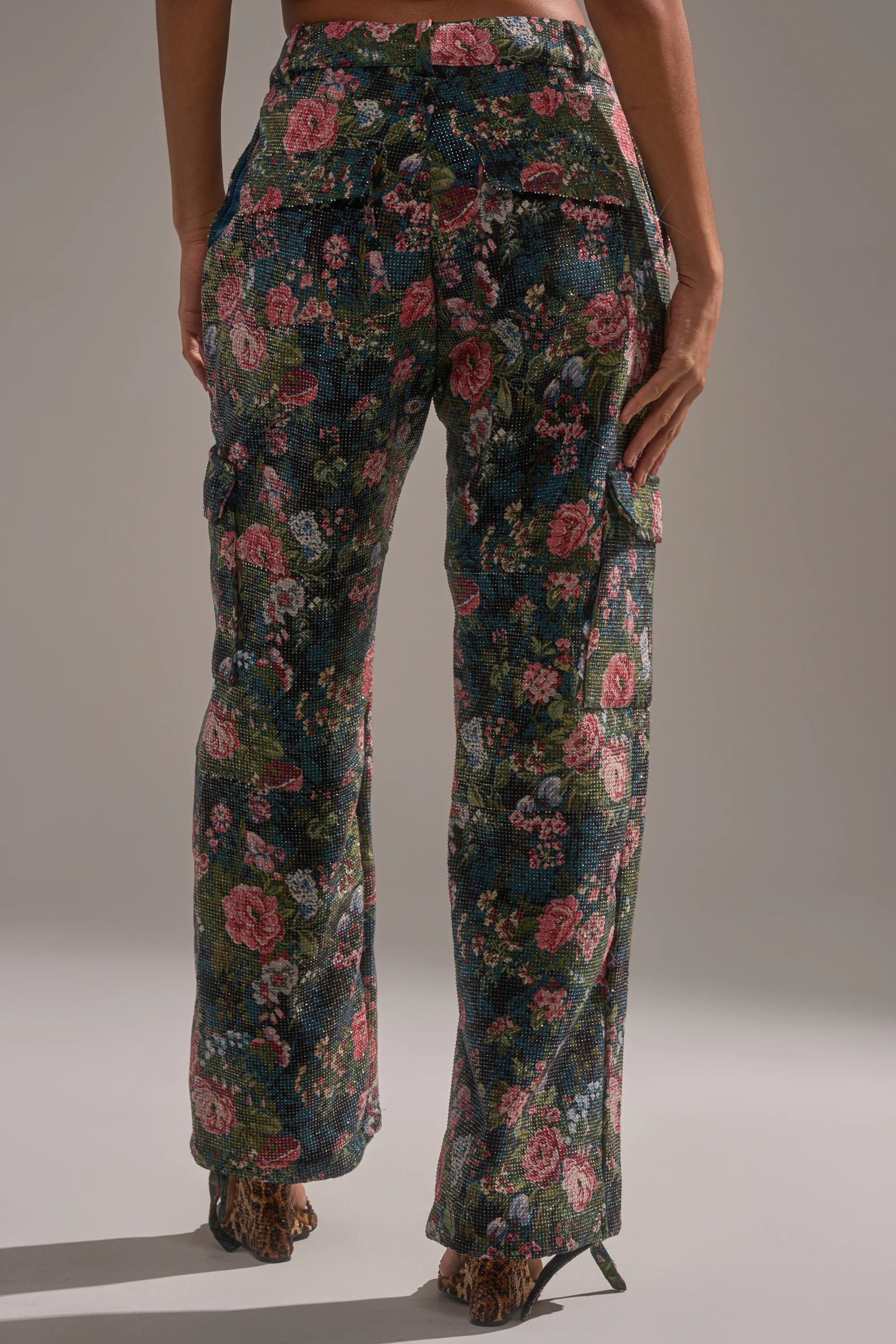 I WANT YOU FLORAL RHINESTONE TROUSER - Image 6