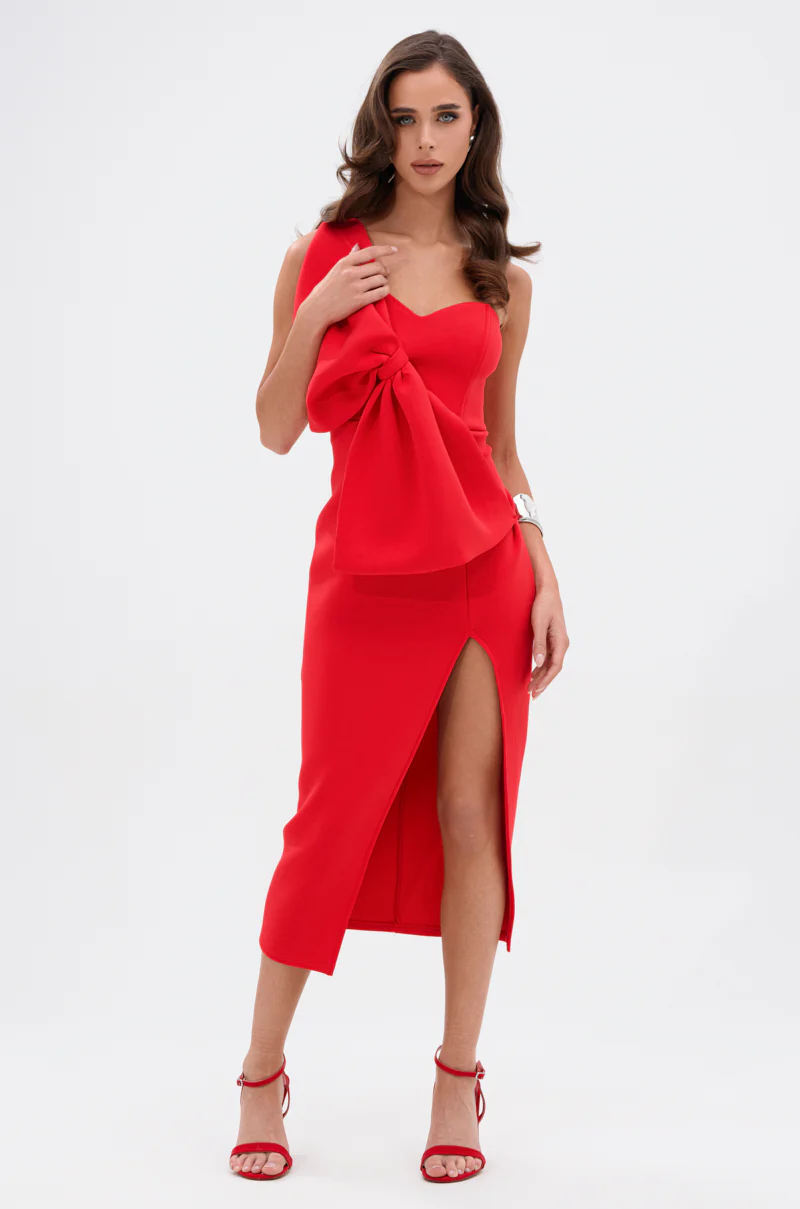I WIN BOW FRONT MIDI DRESS - Image 2