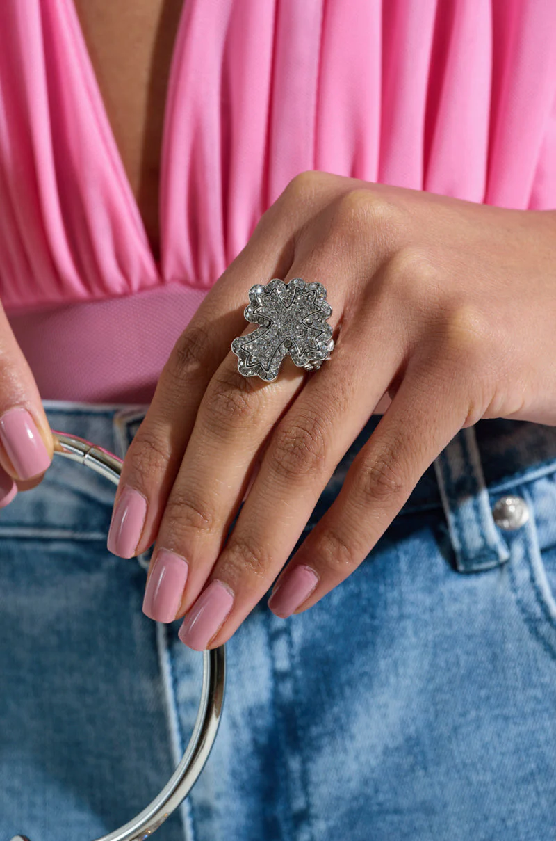 ICE ME OUT CROSS RING - Image 2