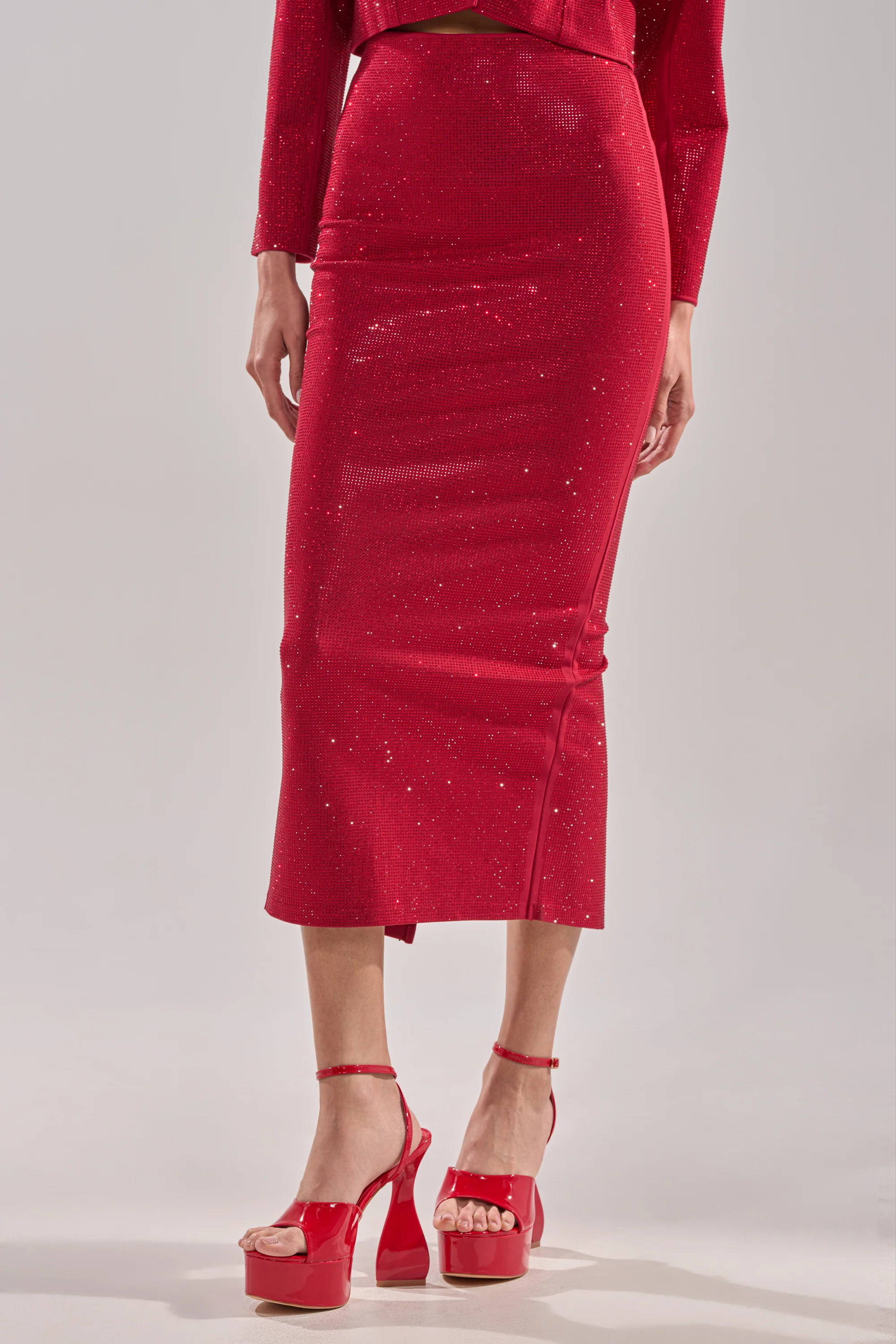 ICED OUT RHINESTONE MAXI SKIRT - Image 6