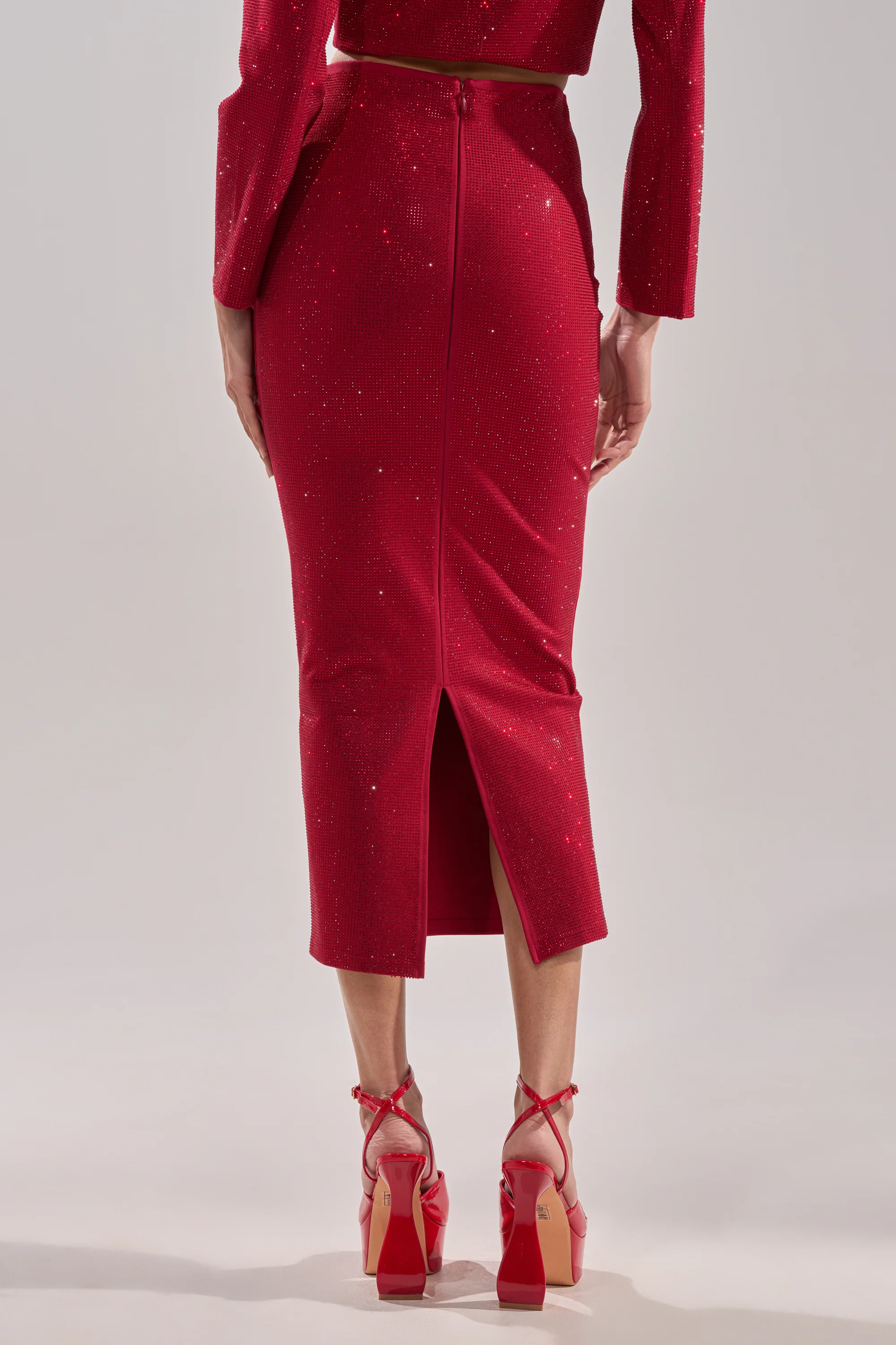 ICED OUT RHINESTONE MAXI SKIRT - Image 8