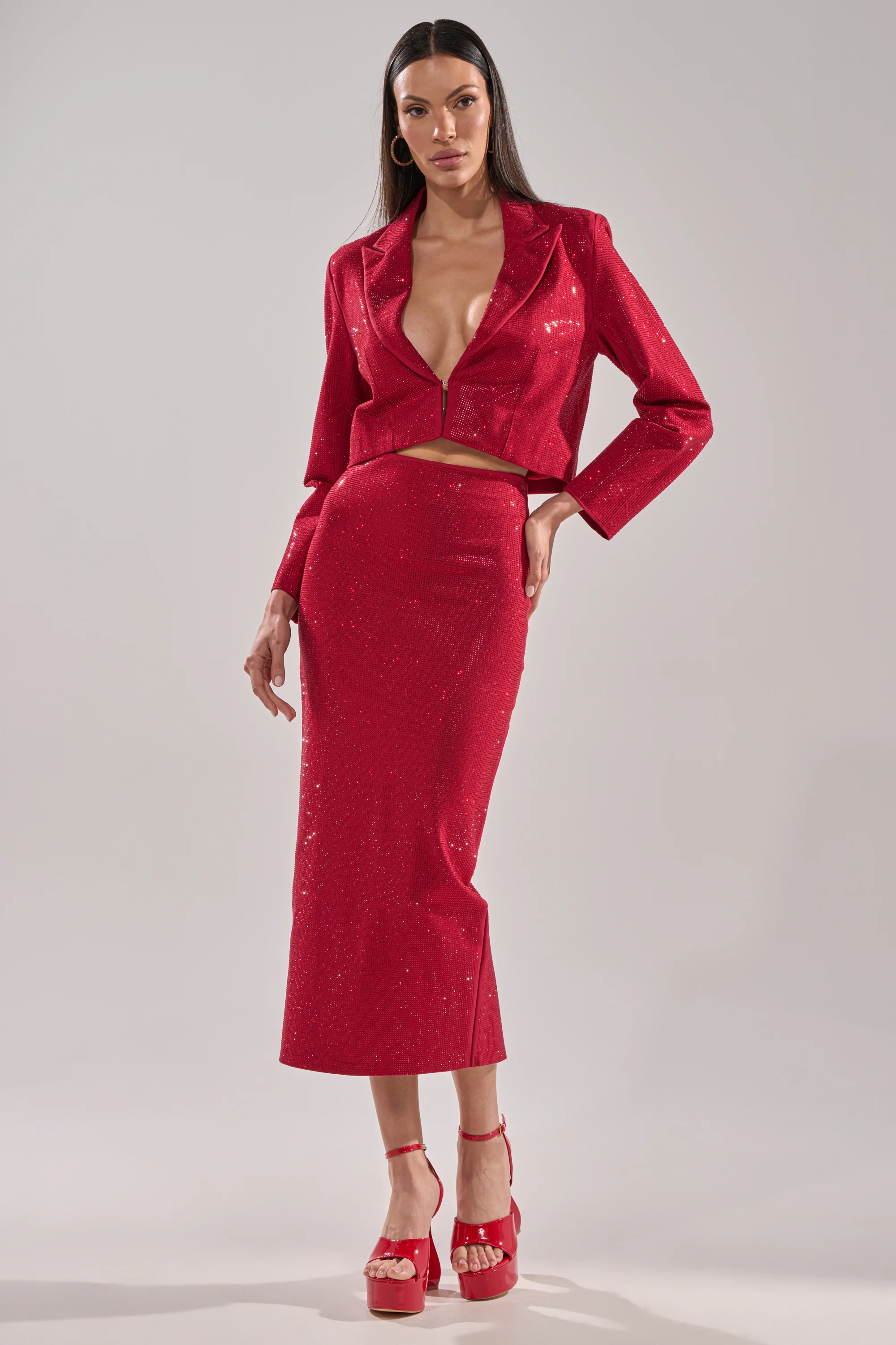 ICED OUT RHINESTONE MAXI SKIRT - Image 9