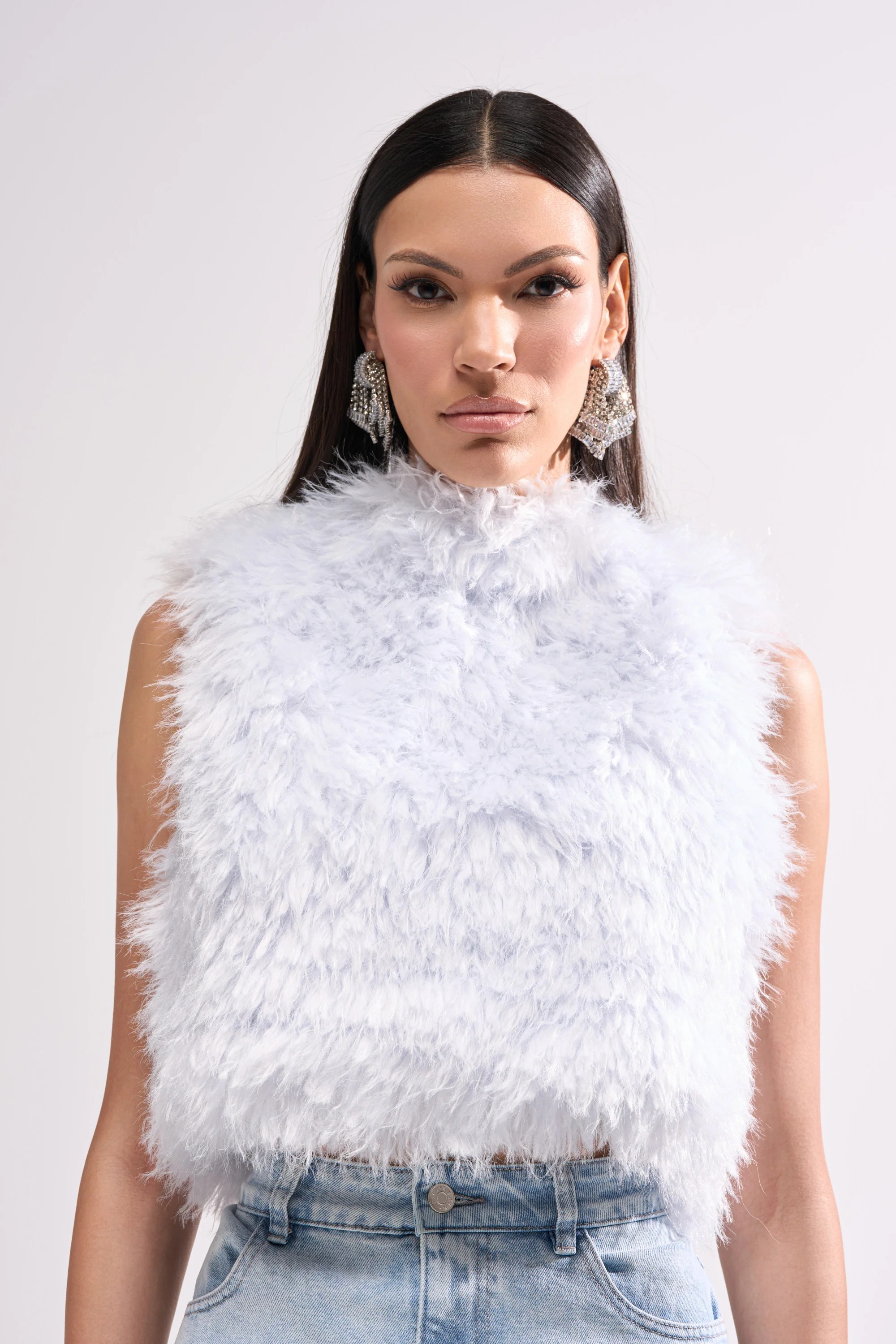 ICY OPEN BACK FUR TOP - Image 2
