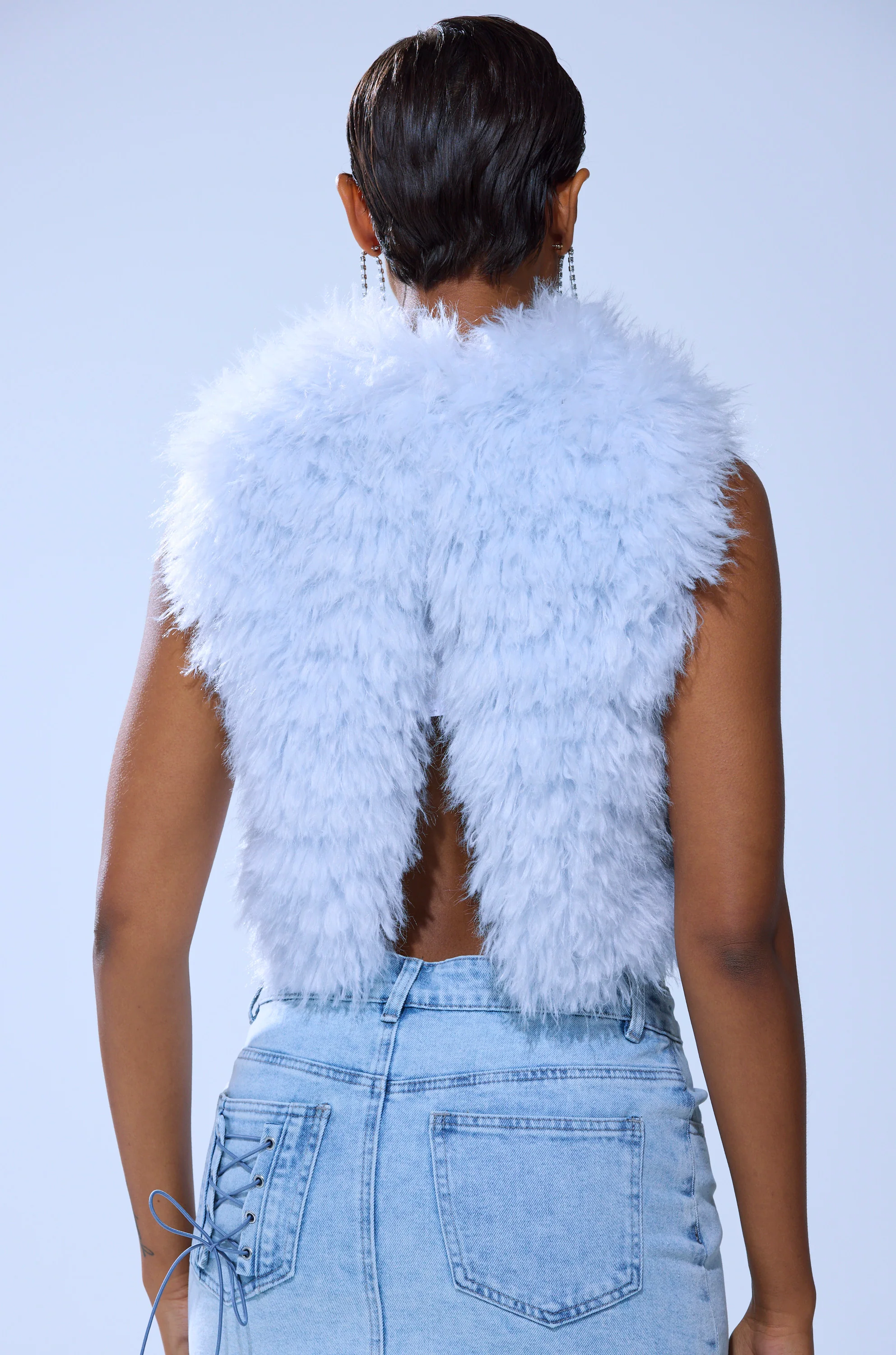 ICY OPEN BACK FUR TOP - Image 8