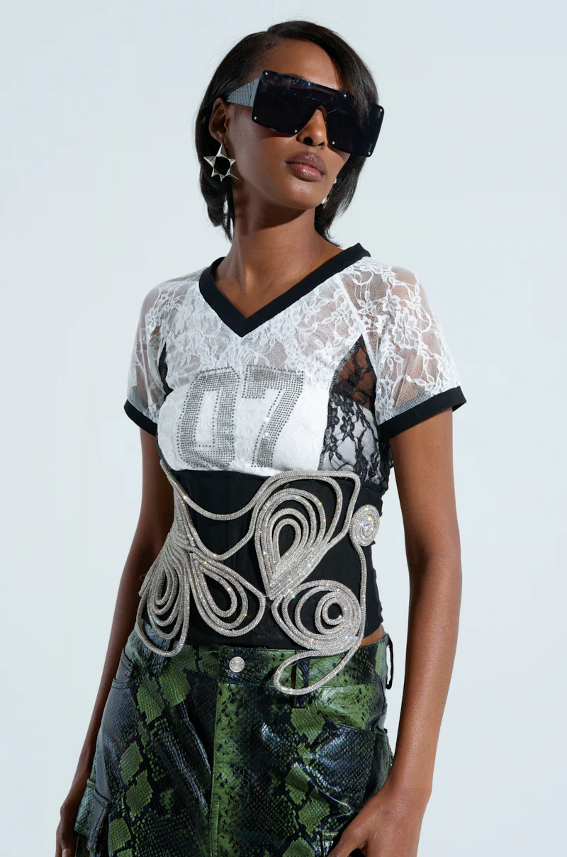 IM A WONDER RHINESTONE STRETCH BELT - Image 3