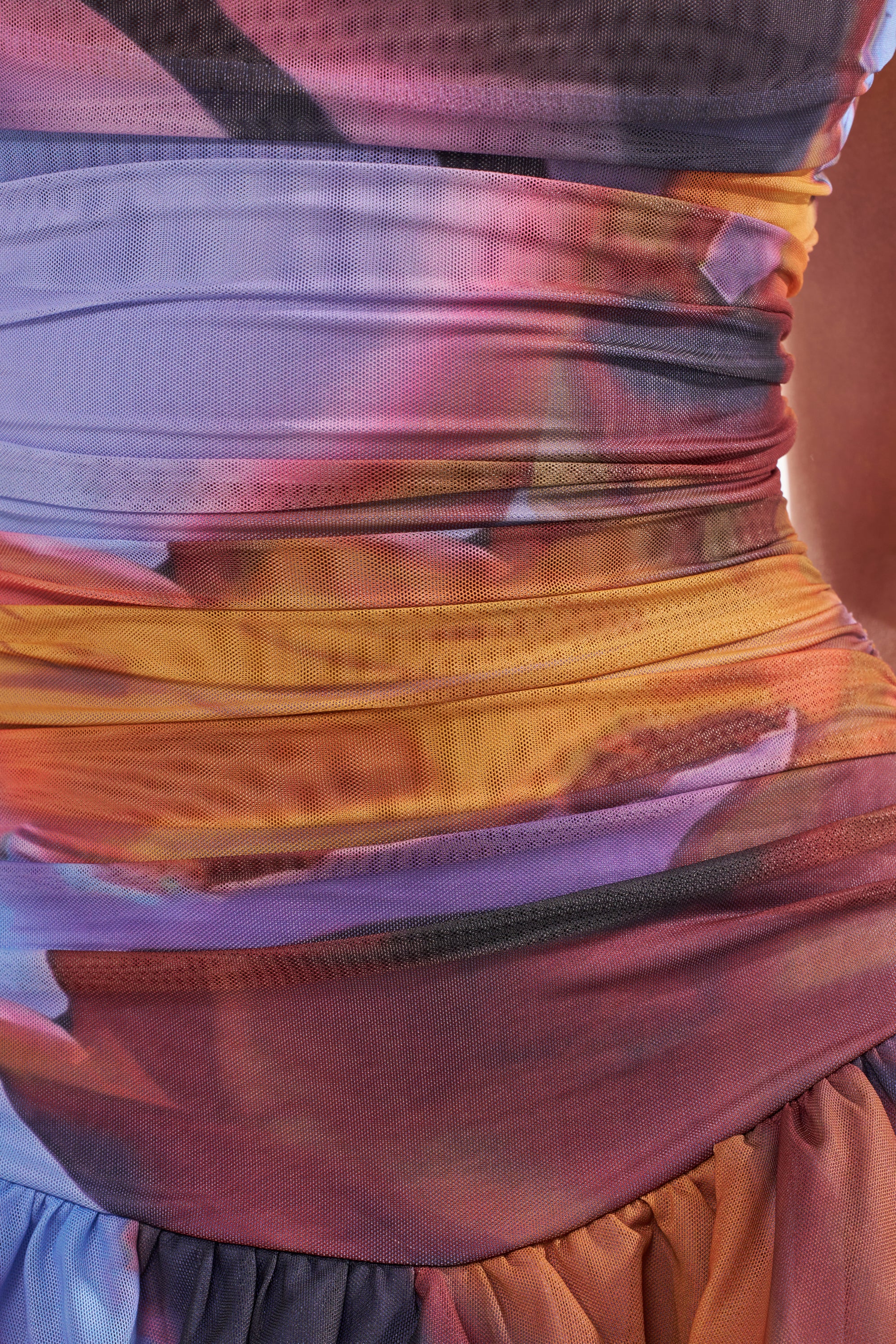 IN A MOOD PRINTED MINI DRESS IN PURPLE - Image 10