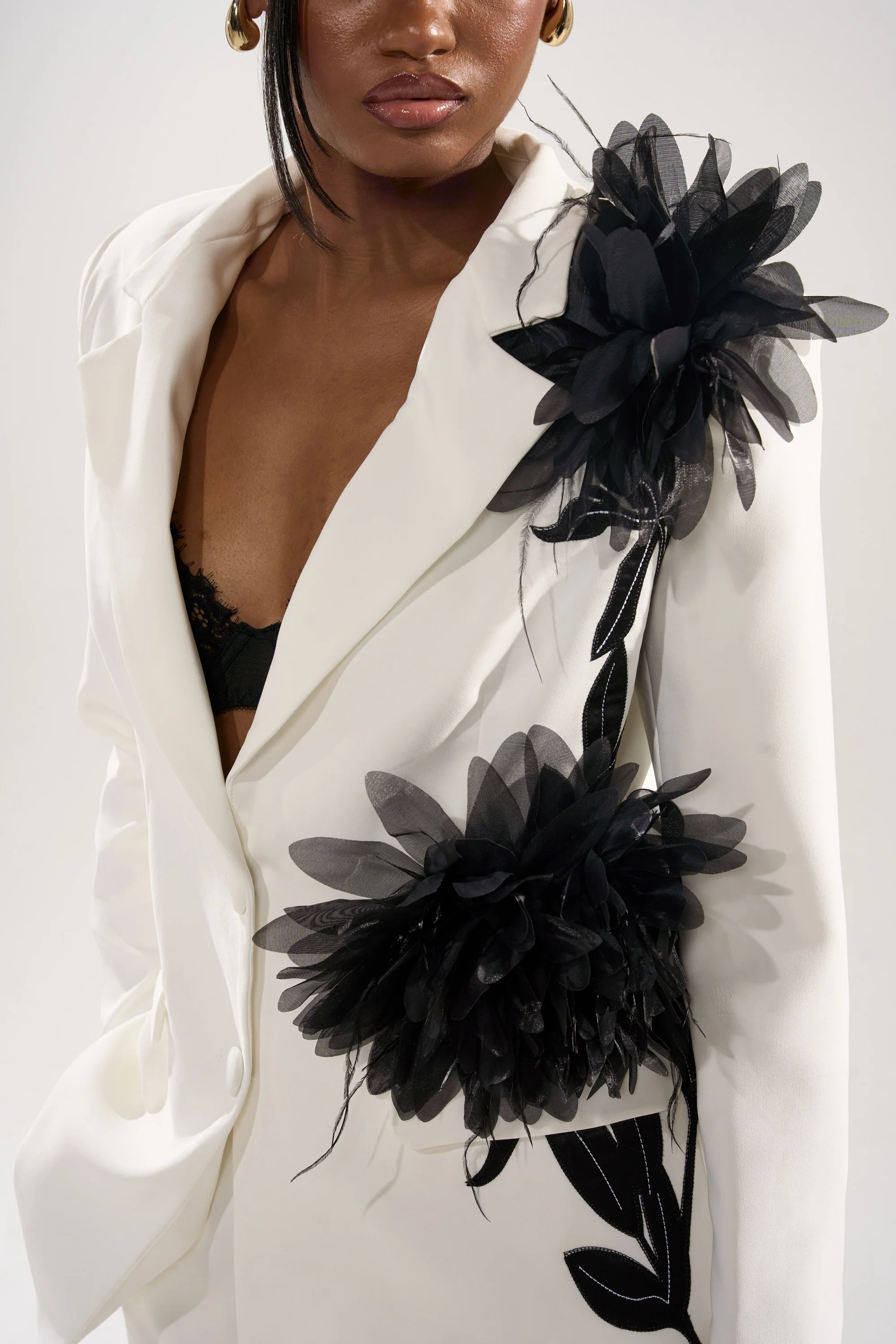IN FULL BLOOM APPLIQUE BLAZER - Image 9