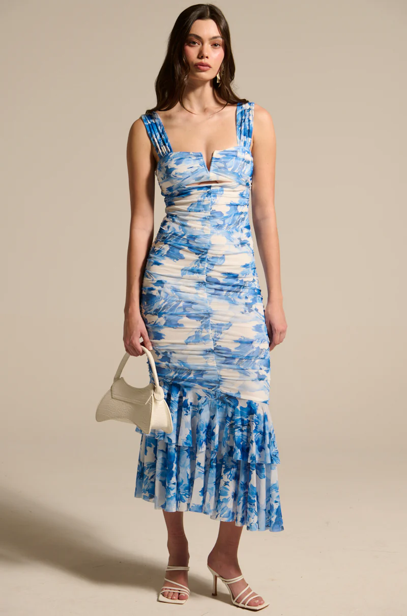 IN HIS EYES BLUE FLORAL MAXI DRESS - Image 2