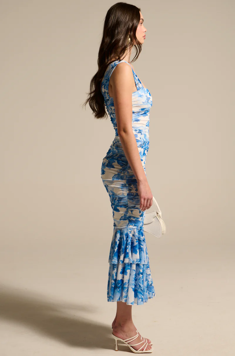 IN HIS EYES BLUE FLORAL MAXI DRESS - Image 3