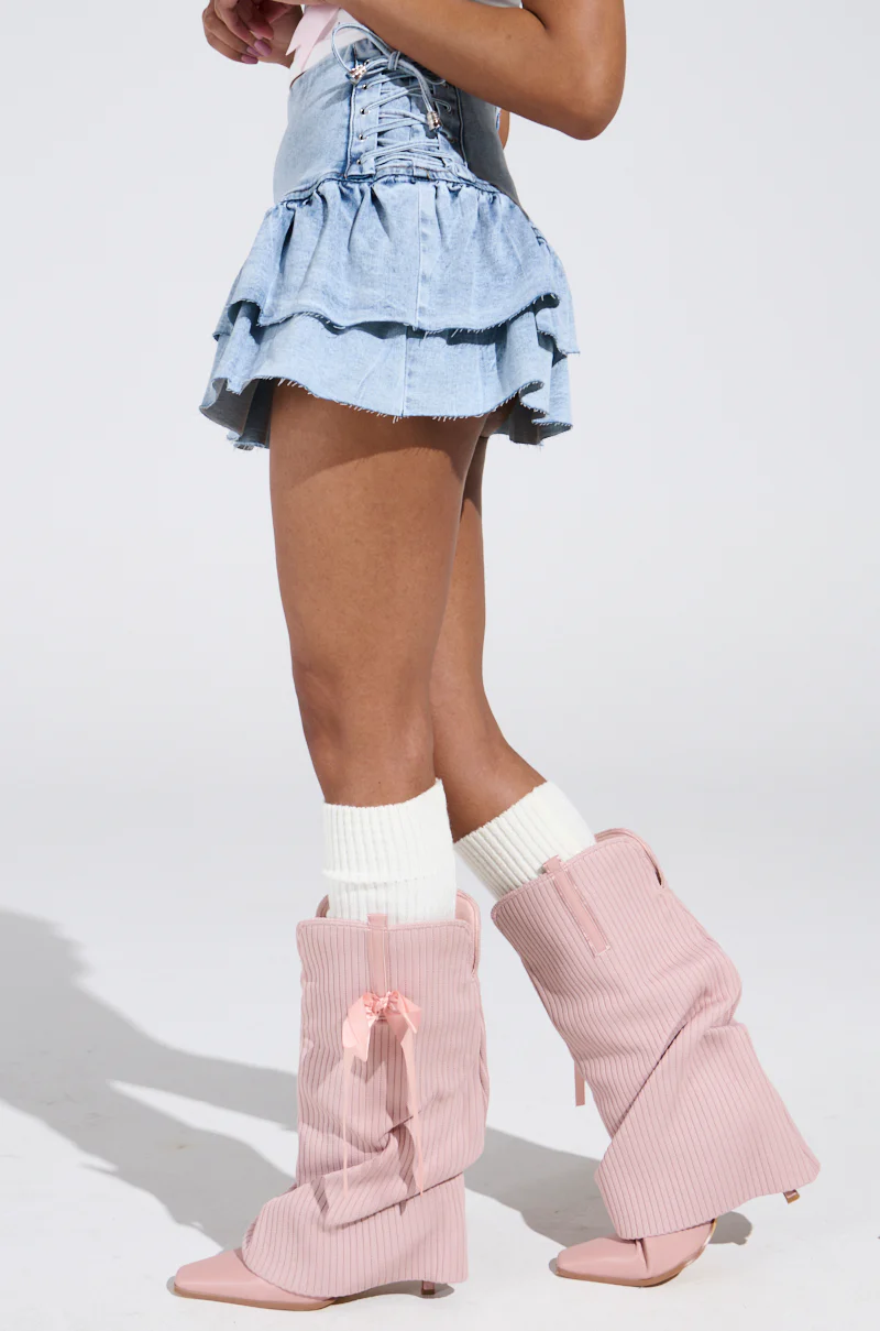 IN LOVE WITH YOU MINI DENIM SKIRT - Image 4