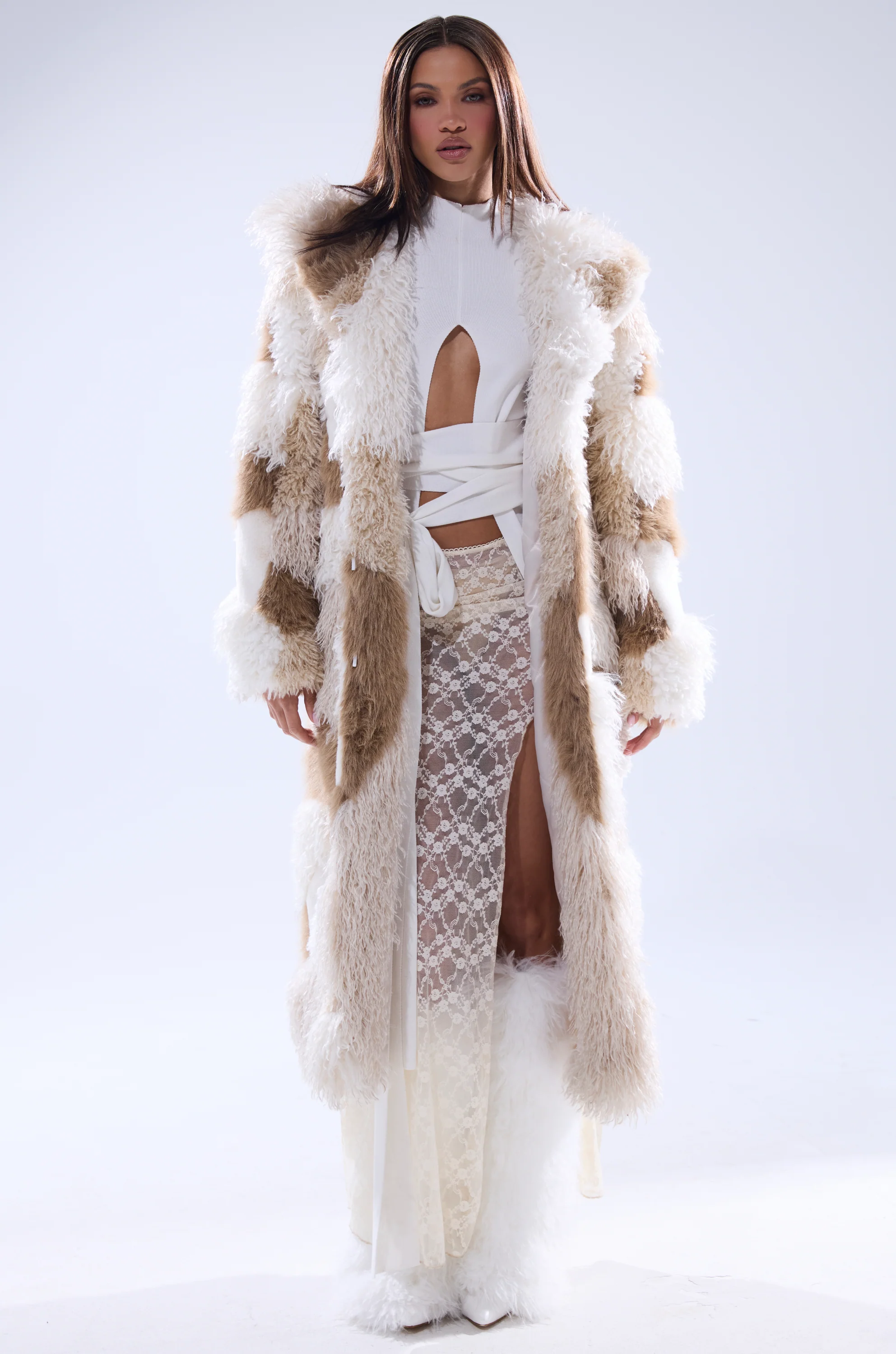 IN MY FEELS PATCHWORK FAUX FUR COAT - Image 7